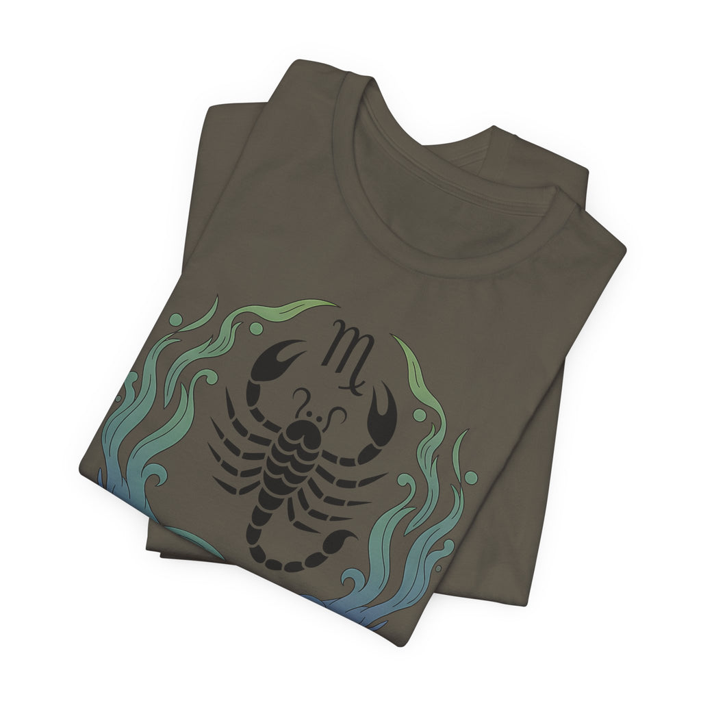 Astrology Zodiac Scorpio Unisex Flower T-Shirt
