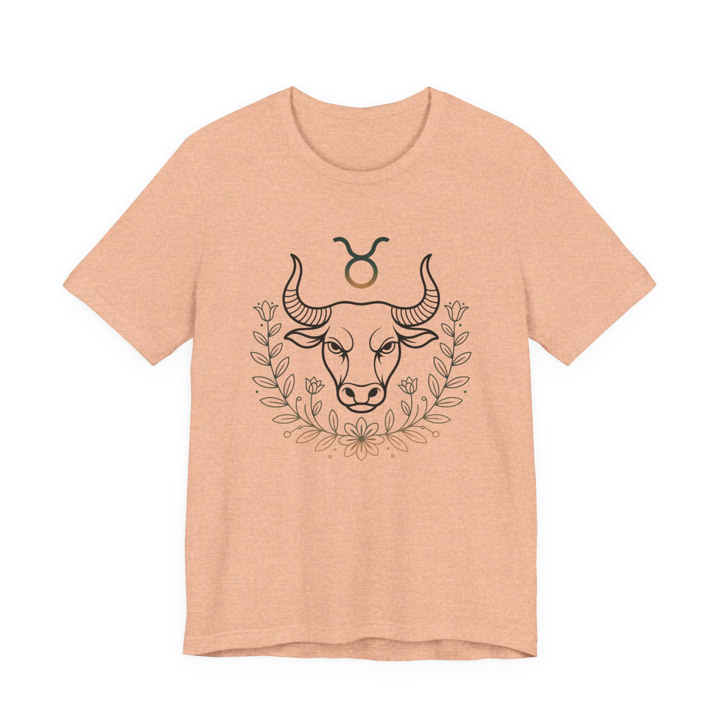 Astrology Zodiac Taurus Unisex Flower T-Shirt