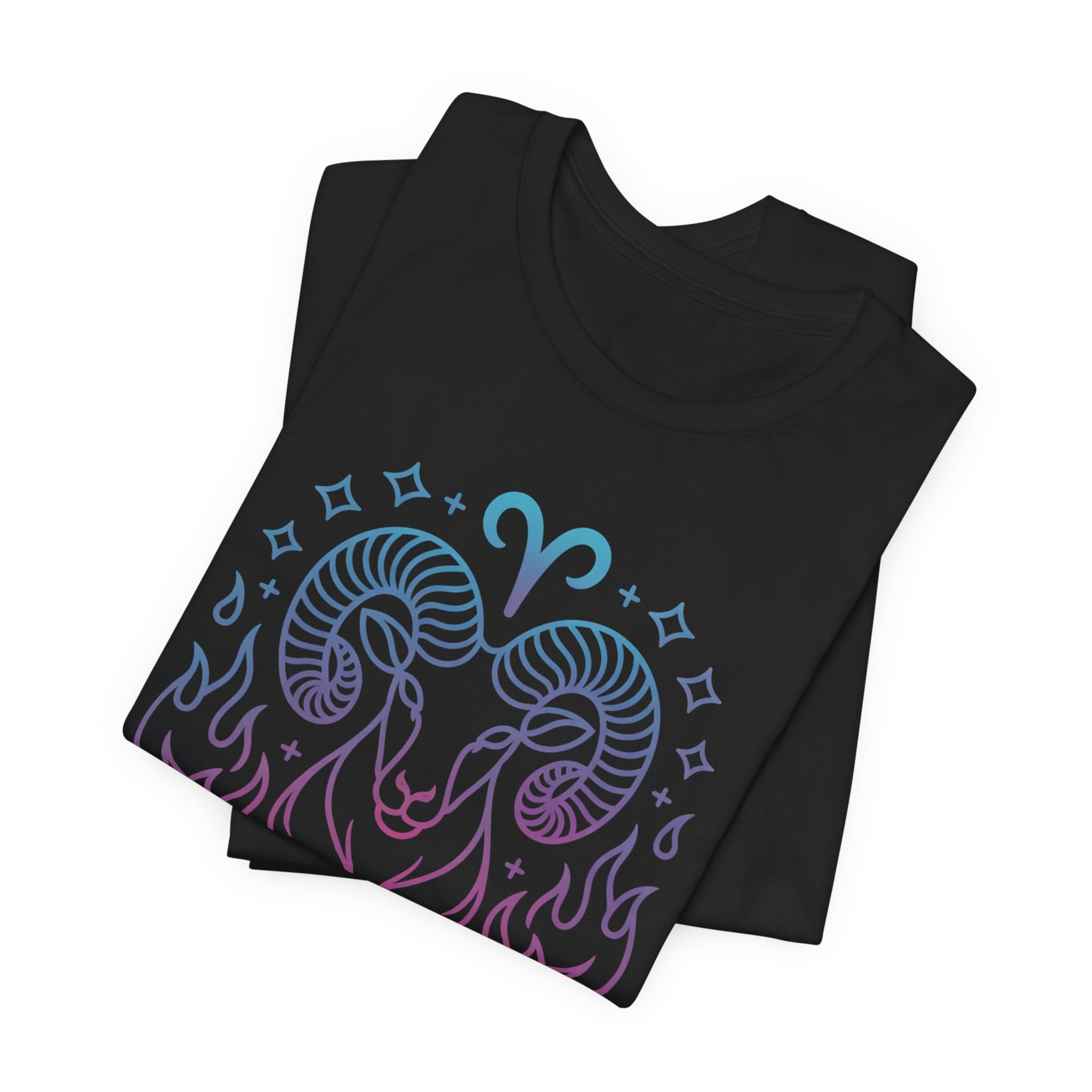 Astrology Zodiac Aries Neon Unisex T-Shirt