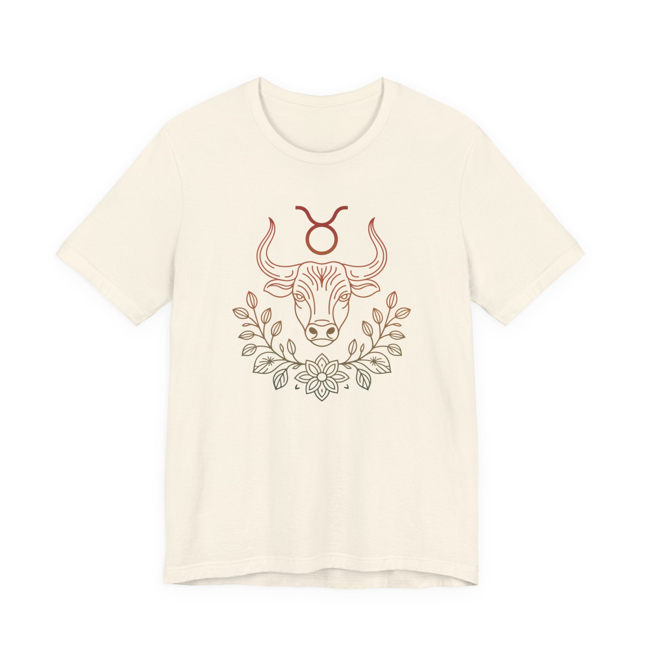 Astrology Zodiac Taurus Unisex Flower T-Shirt