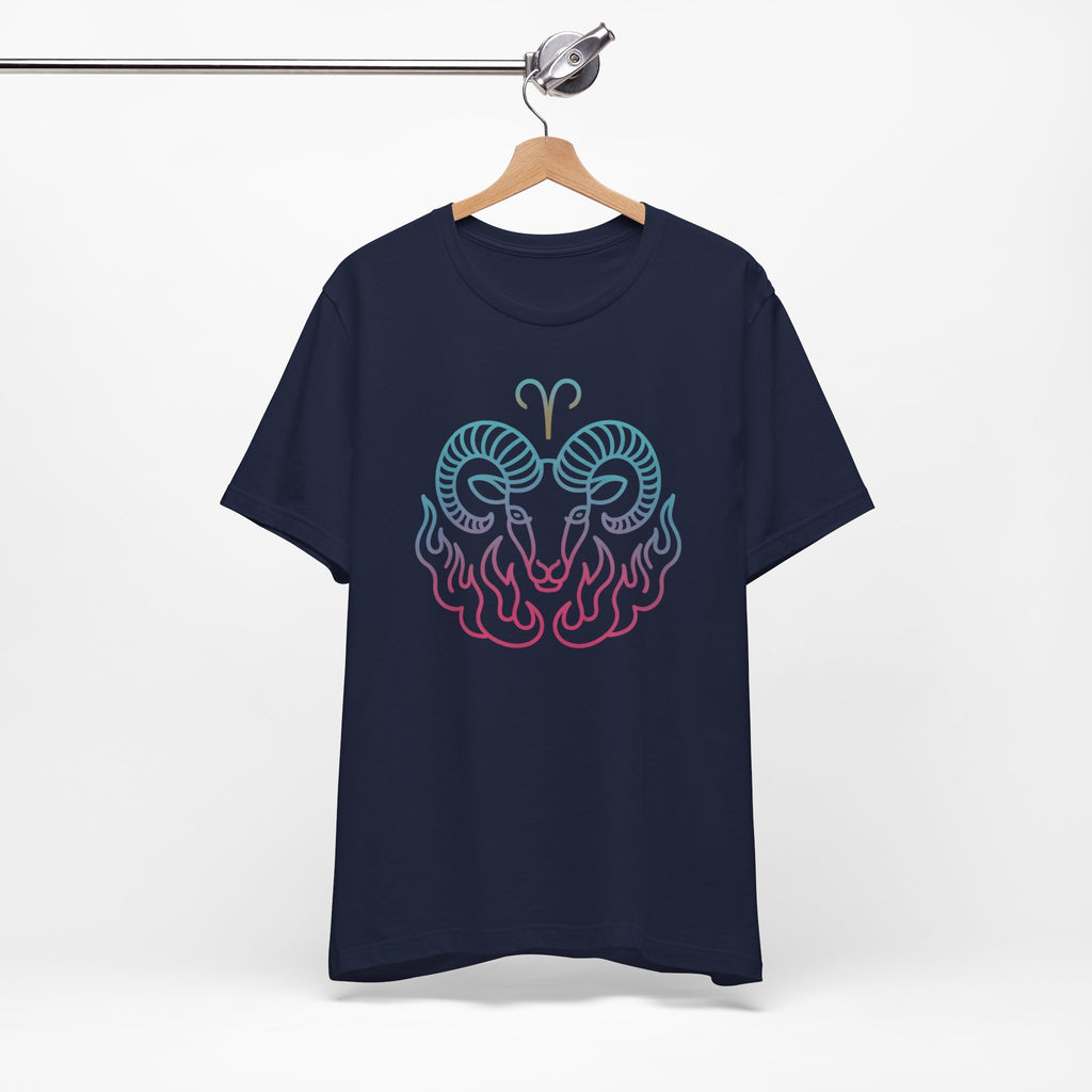 Astrology Zodiac Aries Neon Unisex T-Shirt