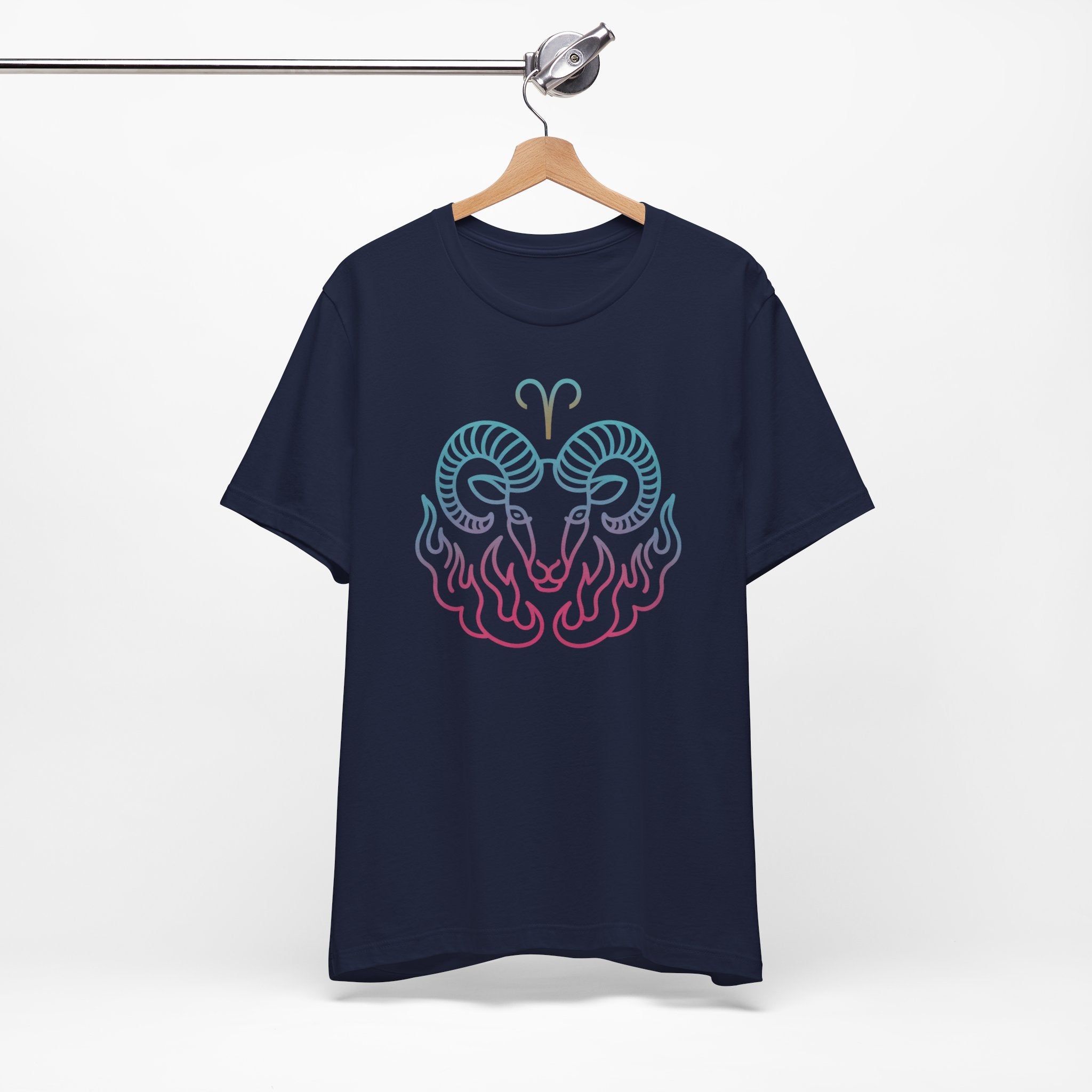 Astrology Zodiac Aries Neon Unisex T-Shirt
