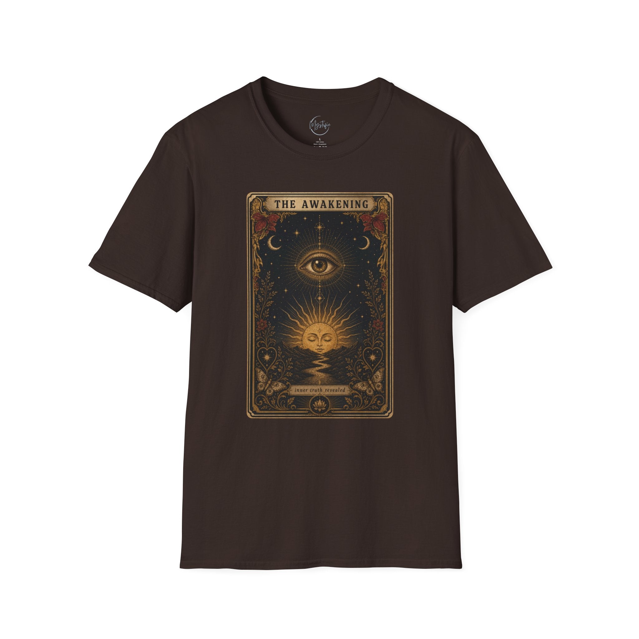 The Awakening Graphic Unisex T-Shirt — Mystic Eye Tarot Vintage Style