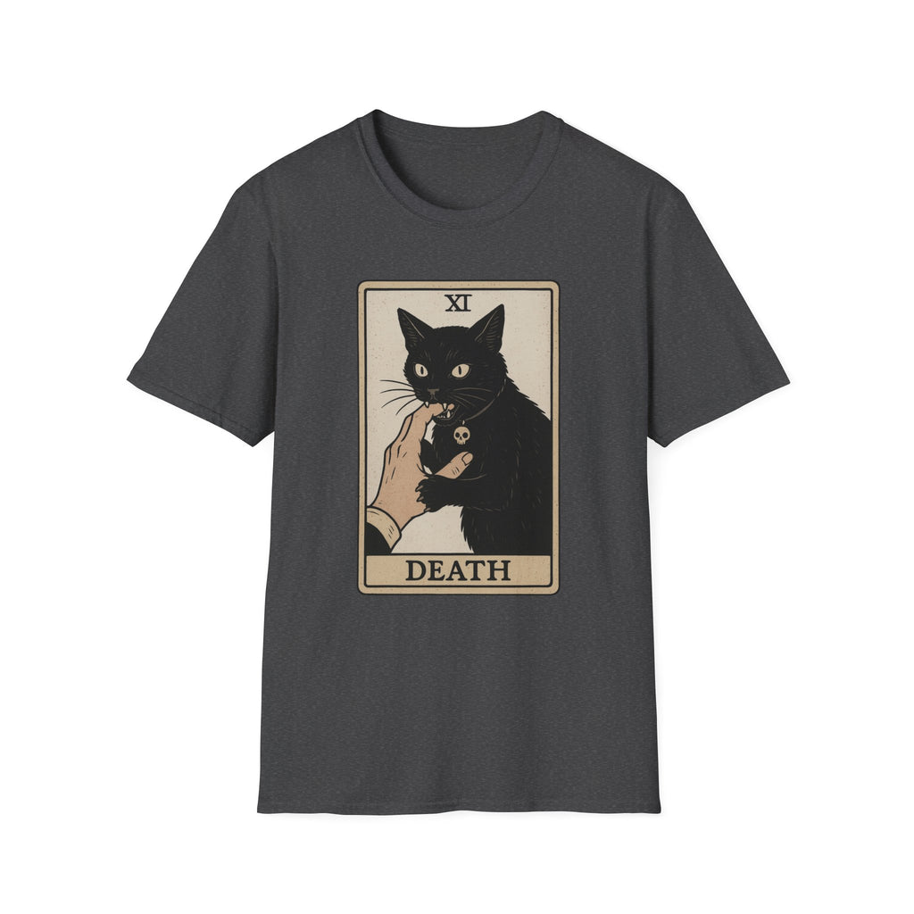 Death Tarot Card Black Cat Unisex T-Shirt