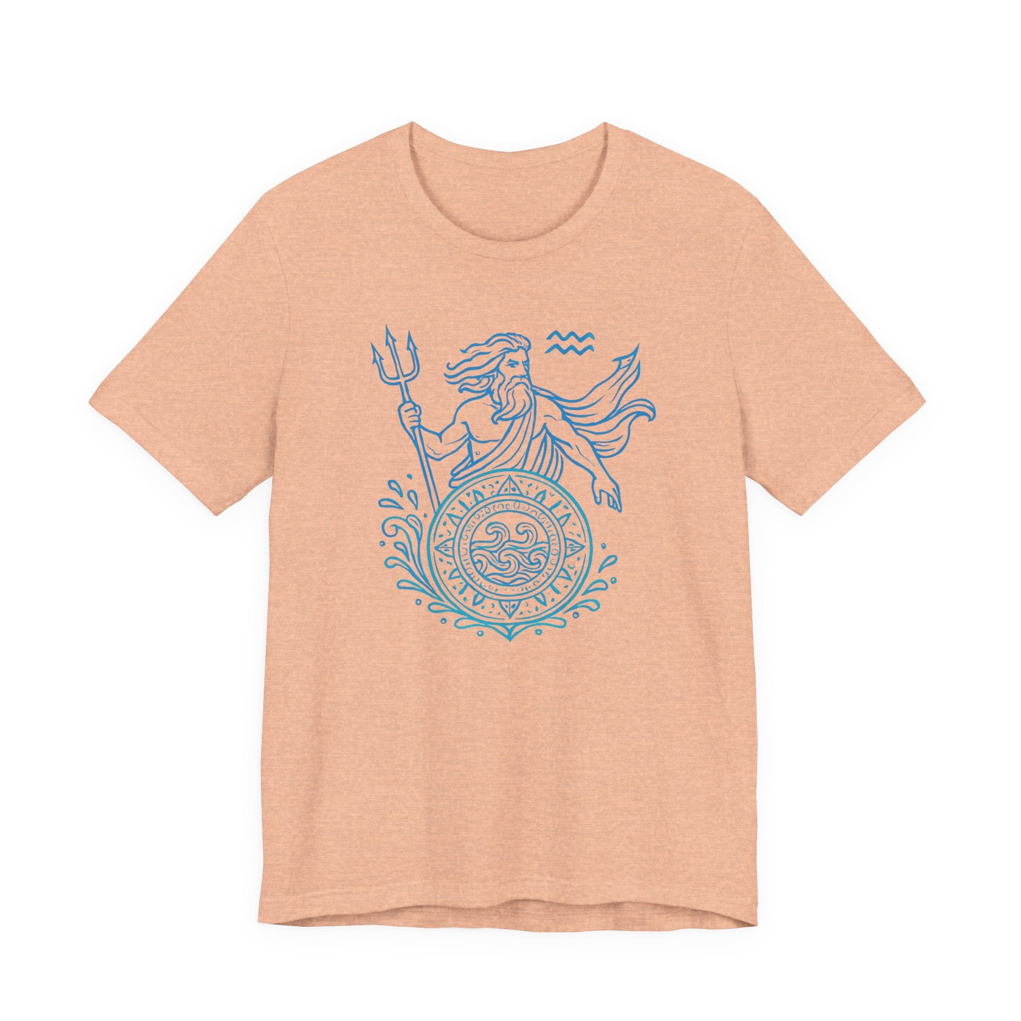 Astrology Zodiac Aquarius Poseidon Mandala Unisex T-Shirt