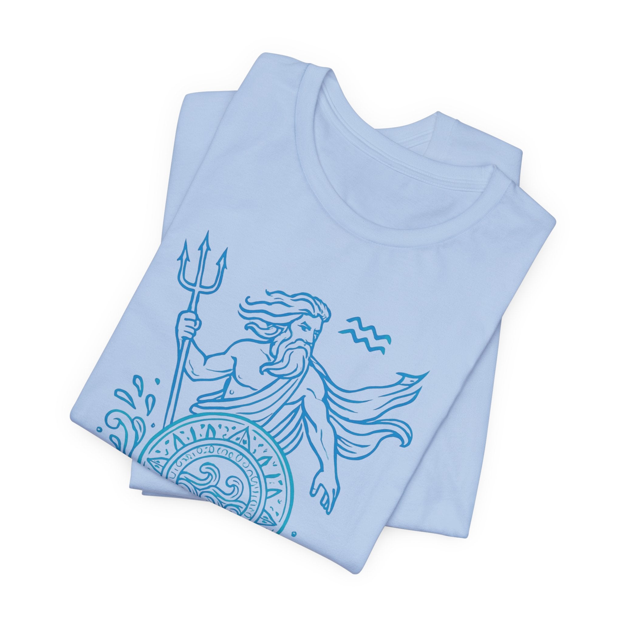 Astrology Zodiac Aquarius Poseidon Mandala Unisex T-Shirt