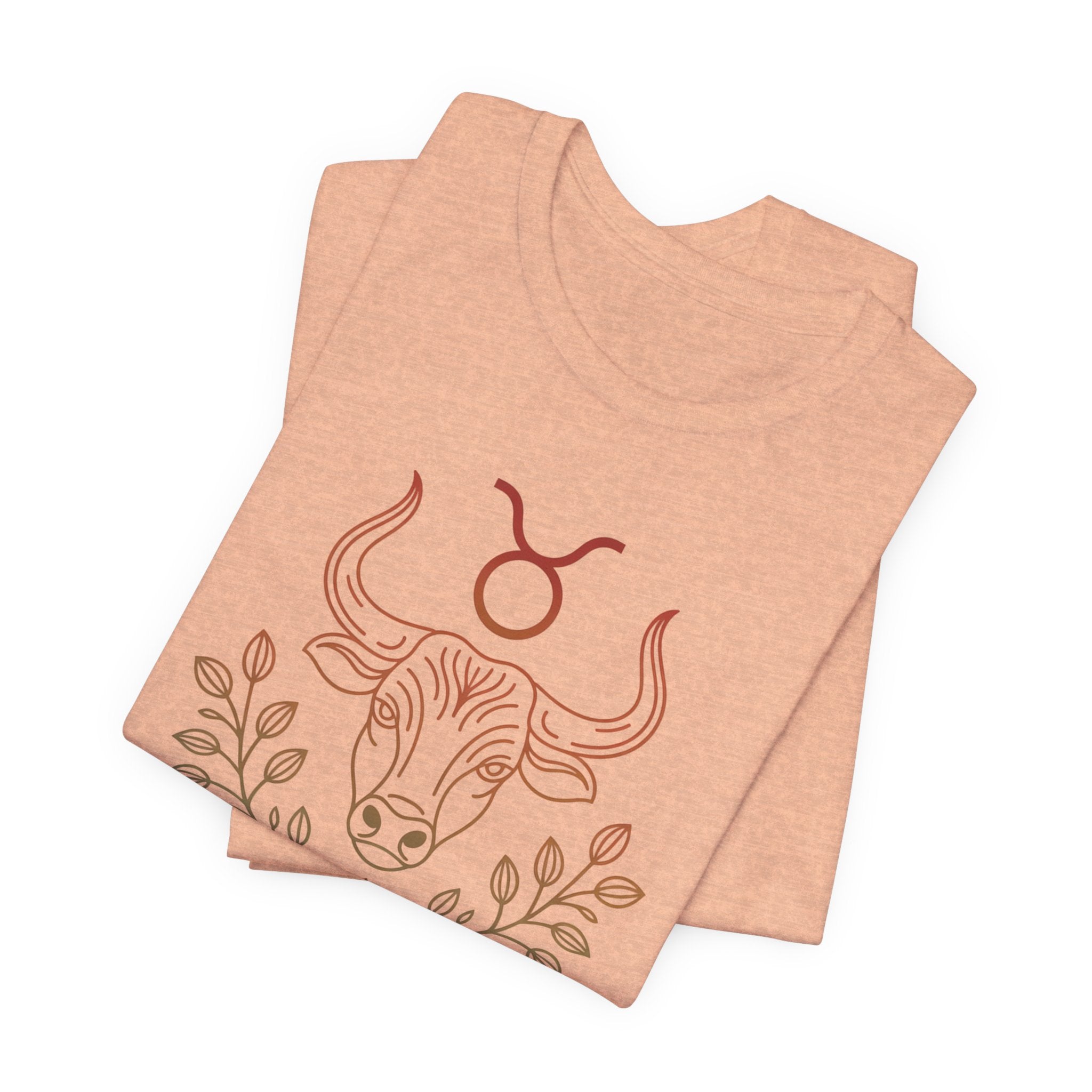 Astrology Zodiac Taurus Unisex Flower T-Shirt
