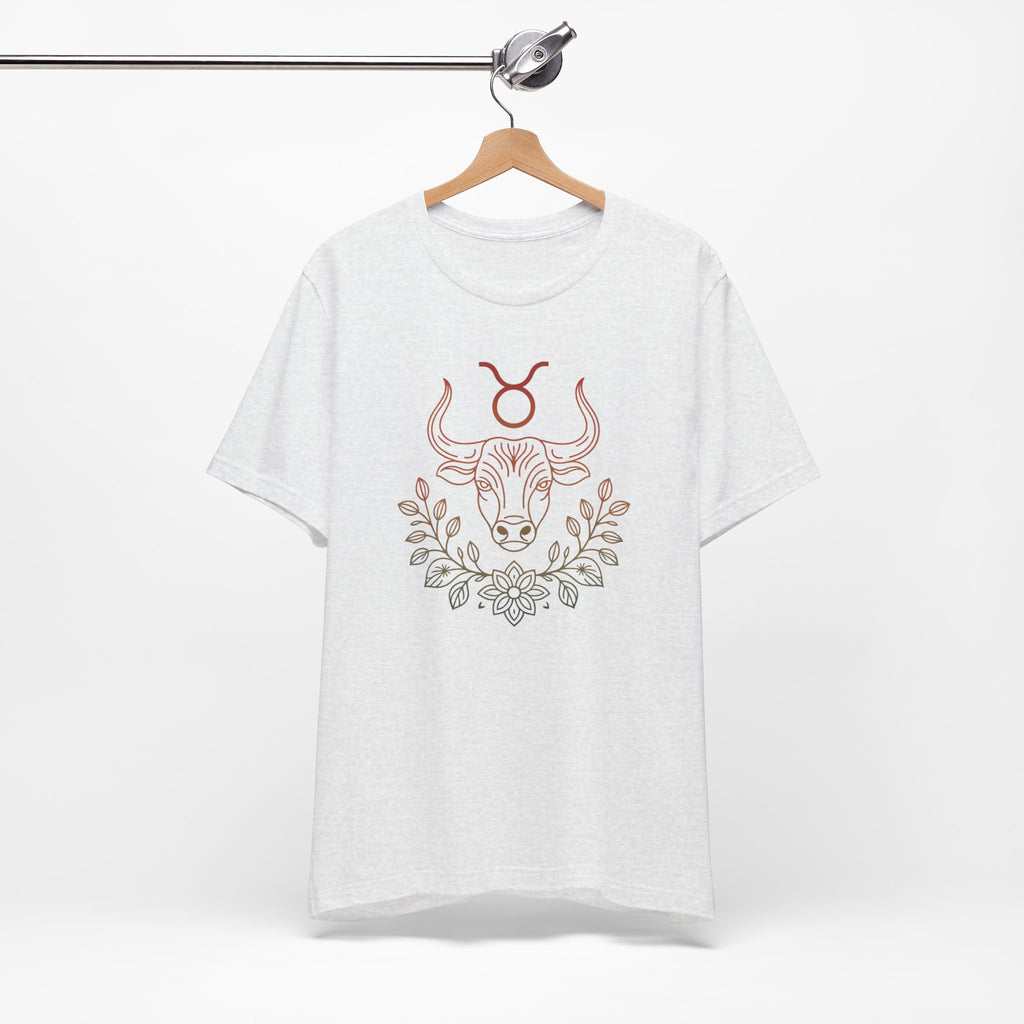 Astrology Zodiac Taurus Unisex Flower T-Shirt
