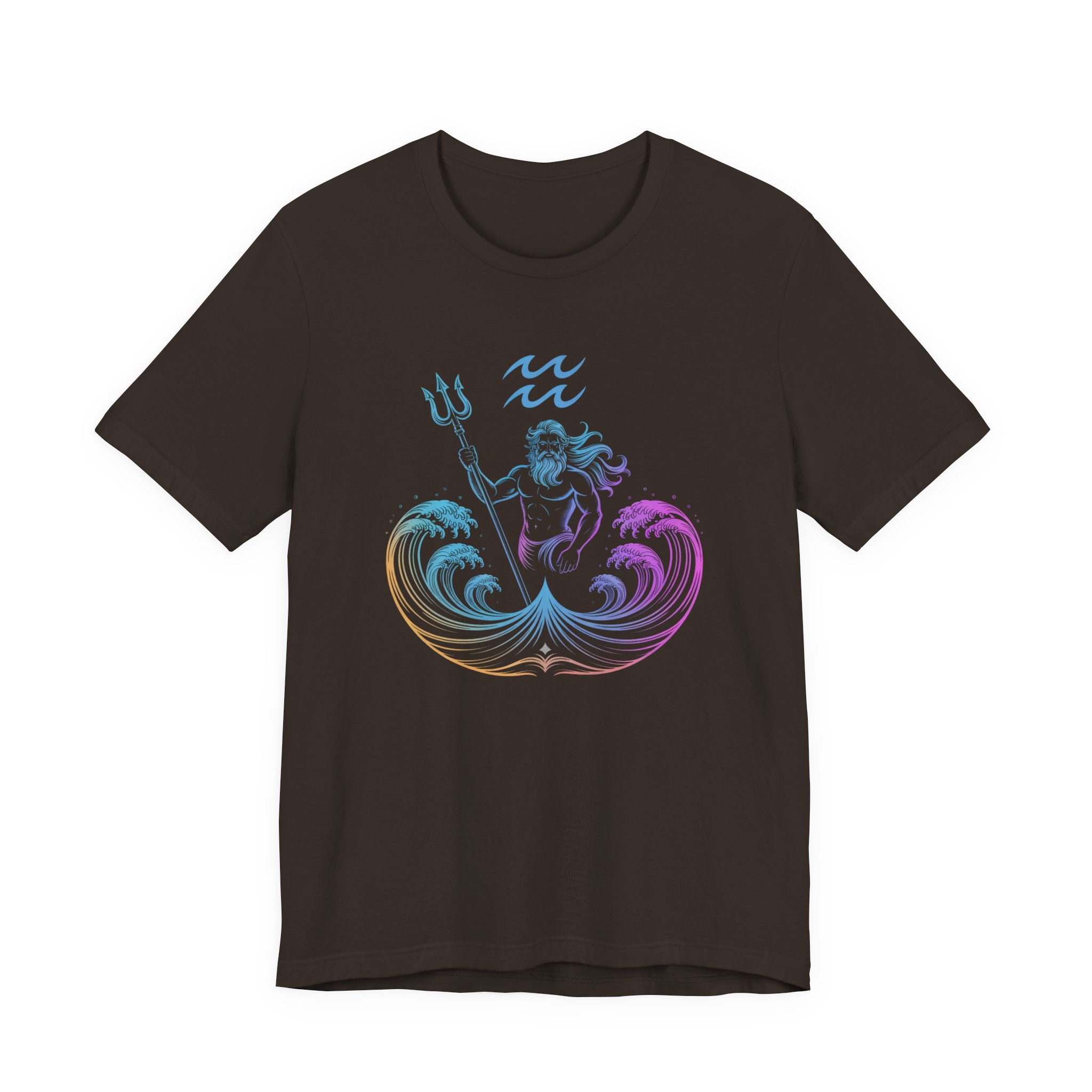 Astrology Zodiac Aquarius Poseidon Neon Unisex T-Shirt