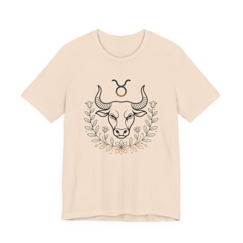 Astrology Zodiac Taurus Unisex Flower T-Shirt