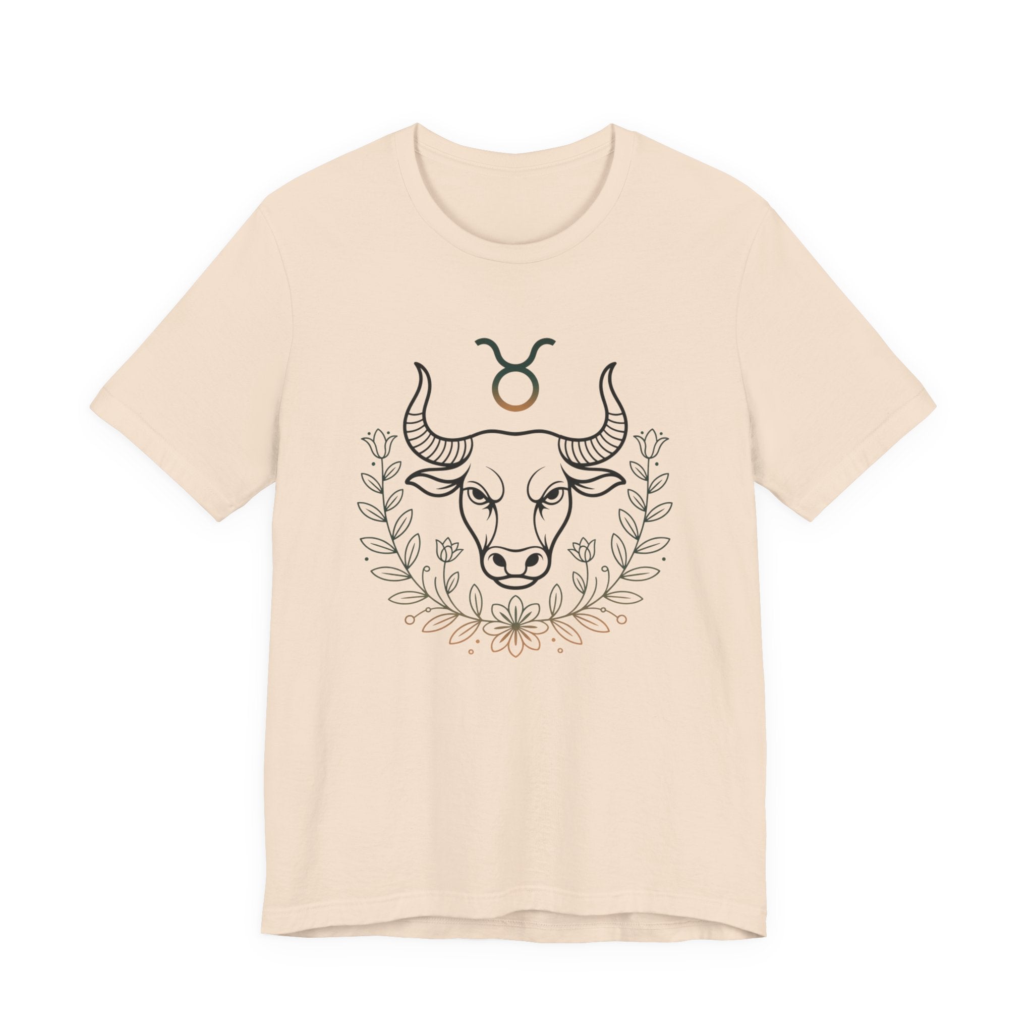 Astrology Zodiac Taurus Unisex Flower T-Shirt