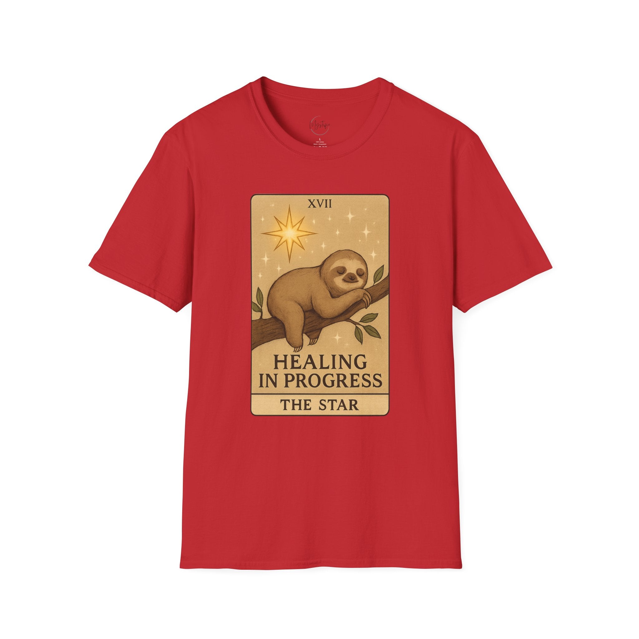 Sloth Tarot 'Healing in Progress' Unisex T-Shirt - The Star Tarot Card