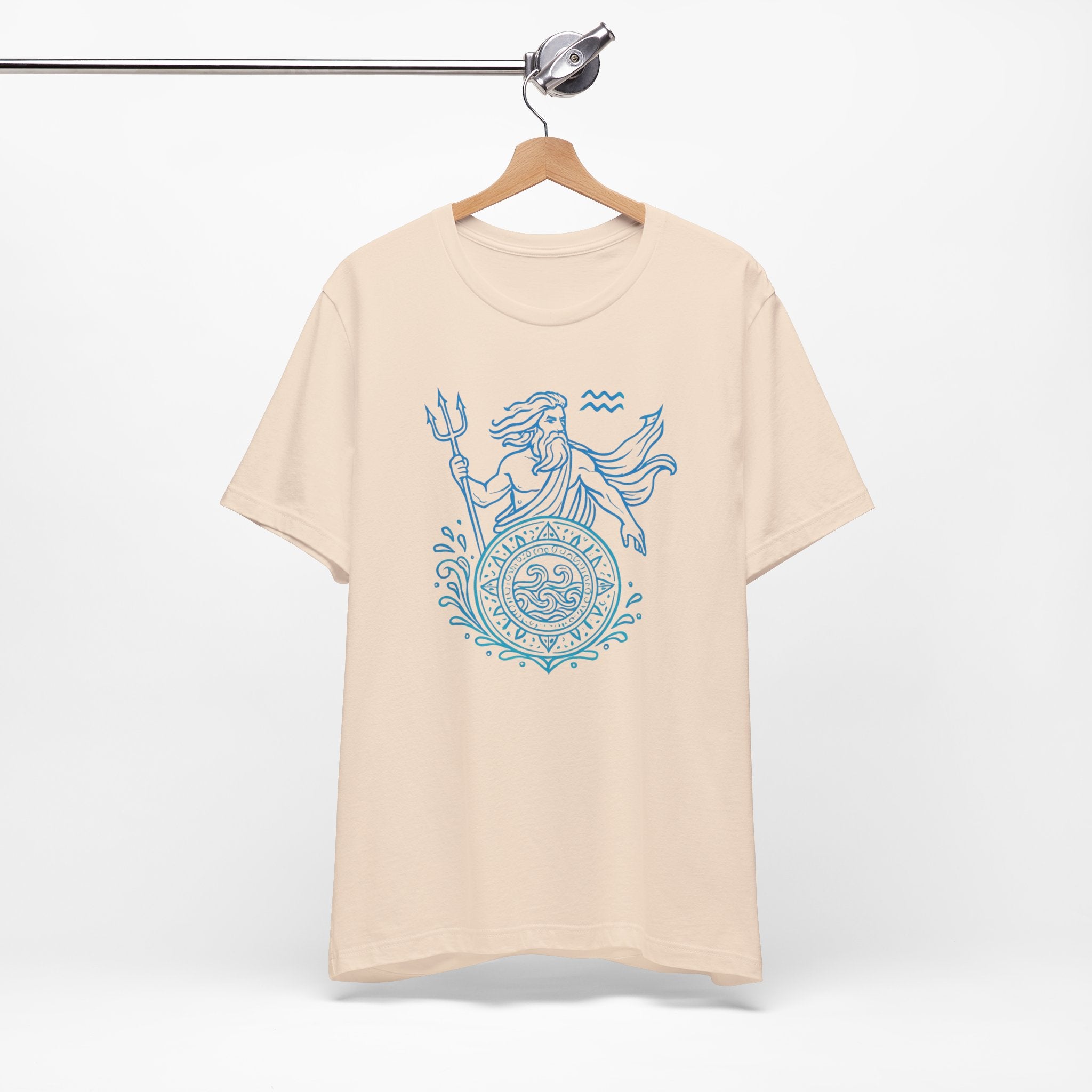 Astrology Zodiac Aquarius Poseidon Mandala Unisex T-Shirt