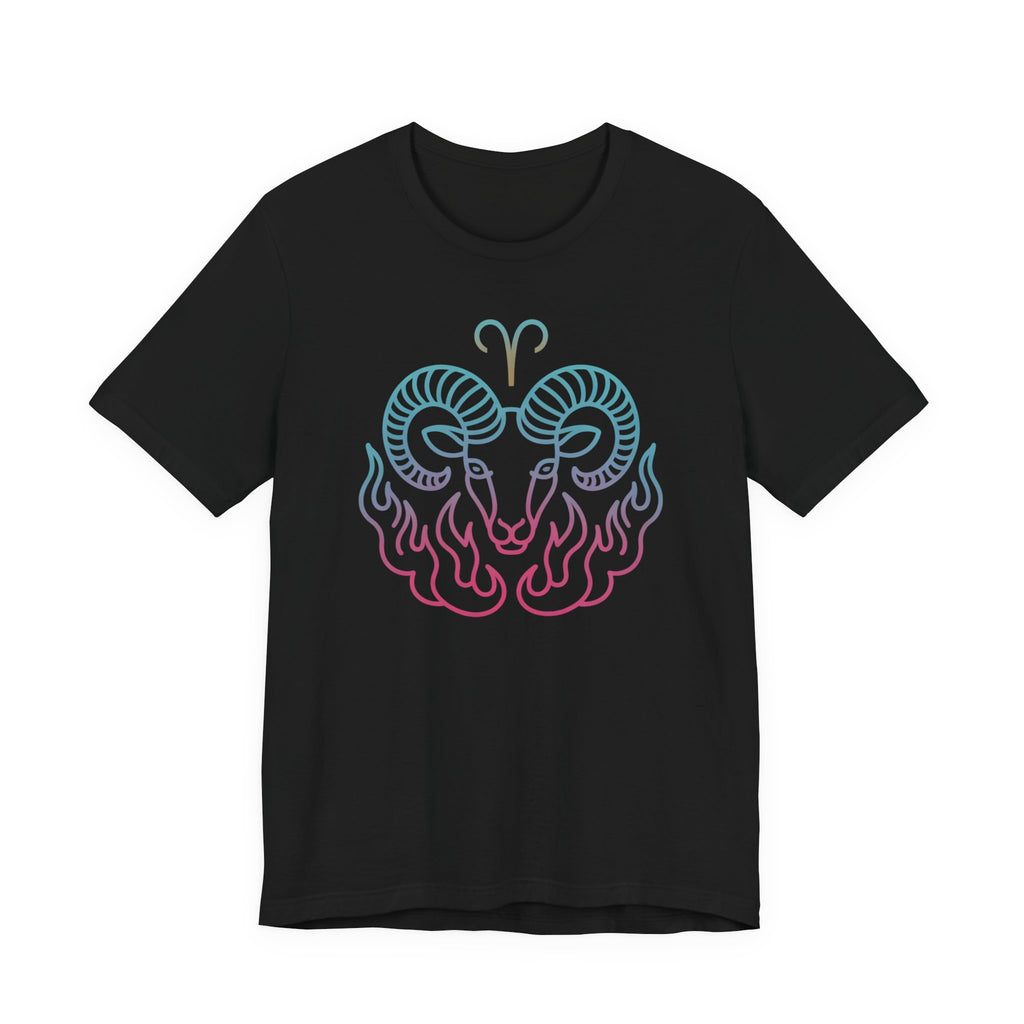 Astrology Zodiac Aries Neon Unisex T-Shirt