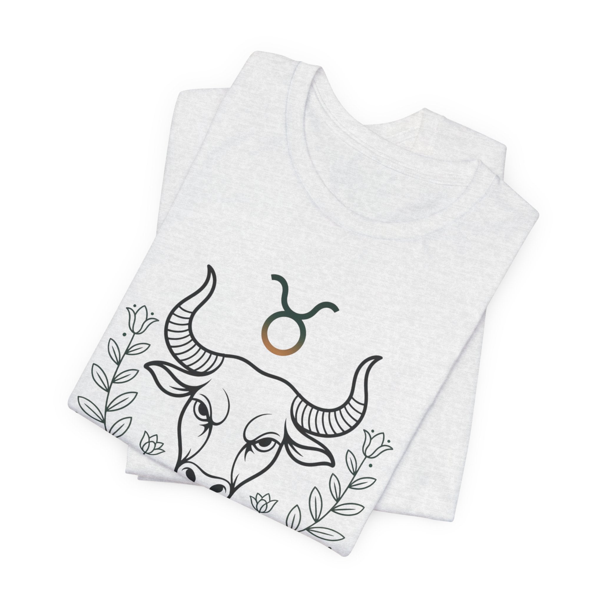 Astrology Zodiac Taurus Unisex Flower T-Shirt