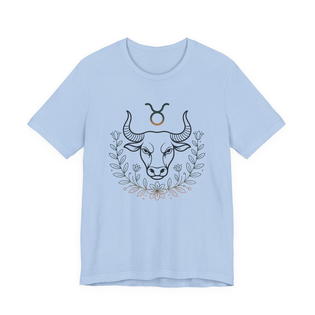 Astrology Zodiac Taurus Unisex Flower T-Shirt