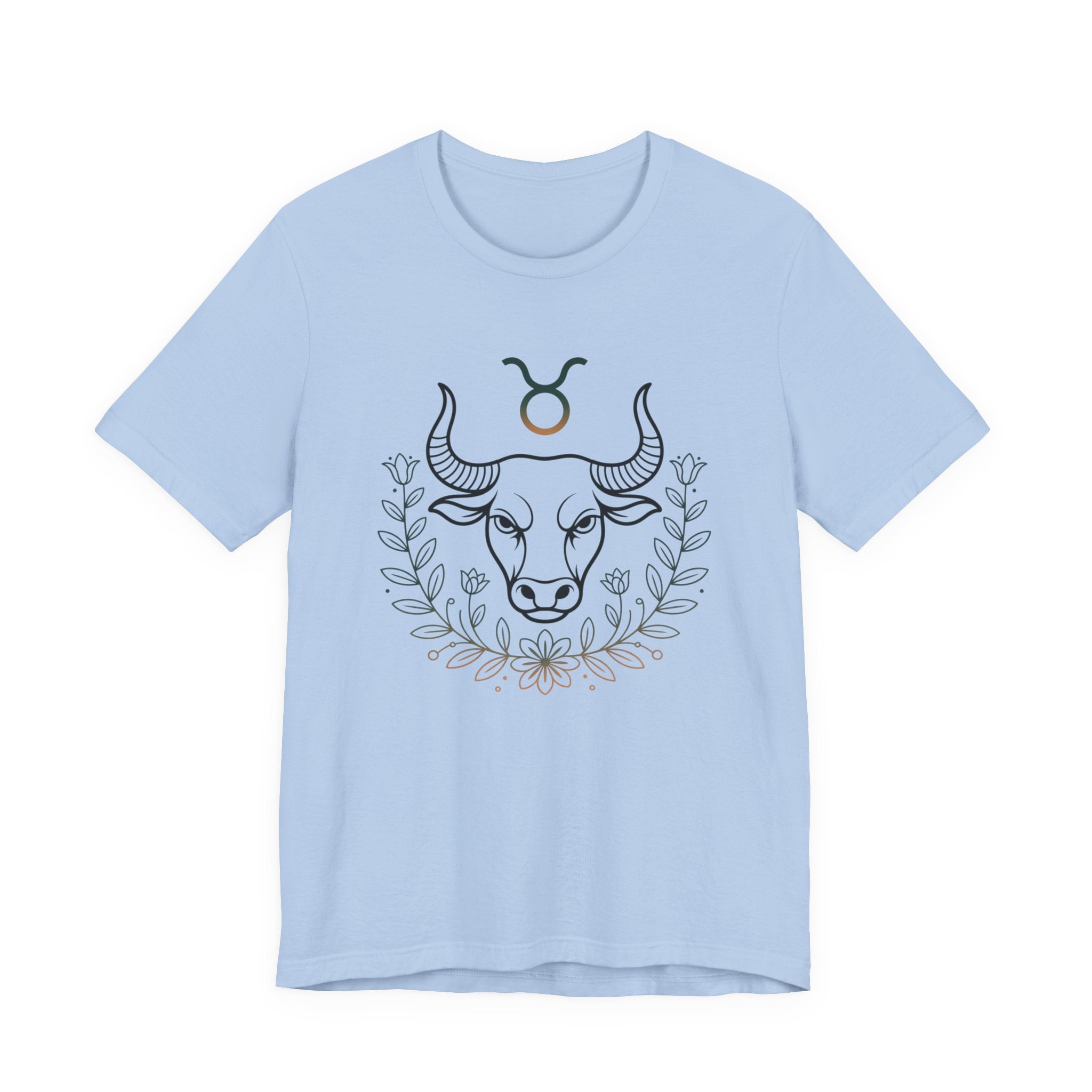 Astrology Zodiac Taurus Unisex Flower T-Shirt
