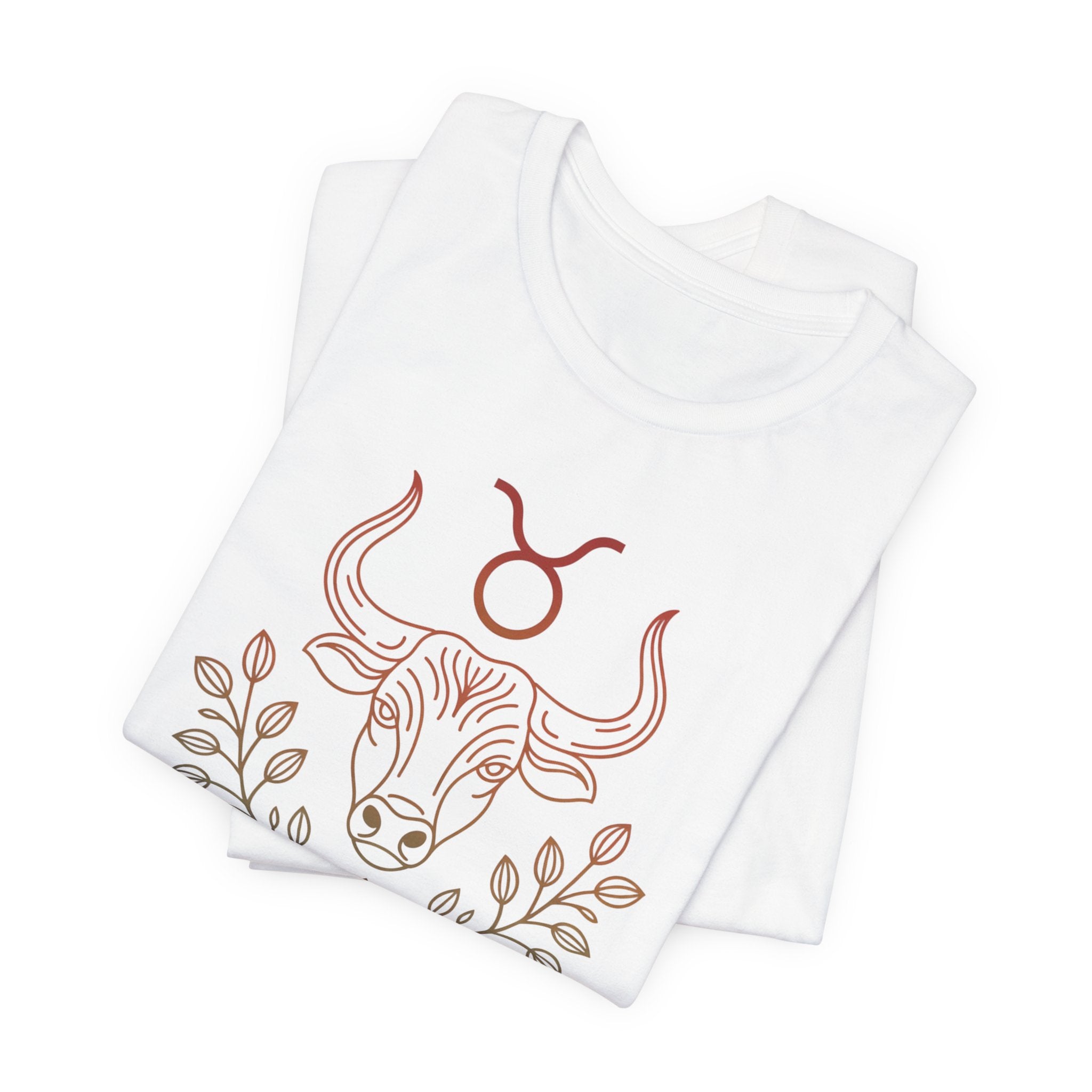 Astrology Zodiac Taurus Unisex Flower T-Shirt