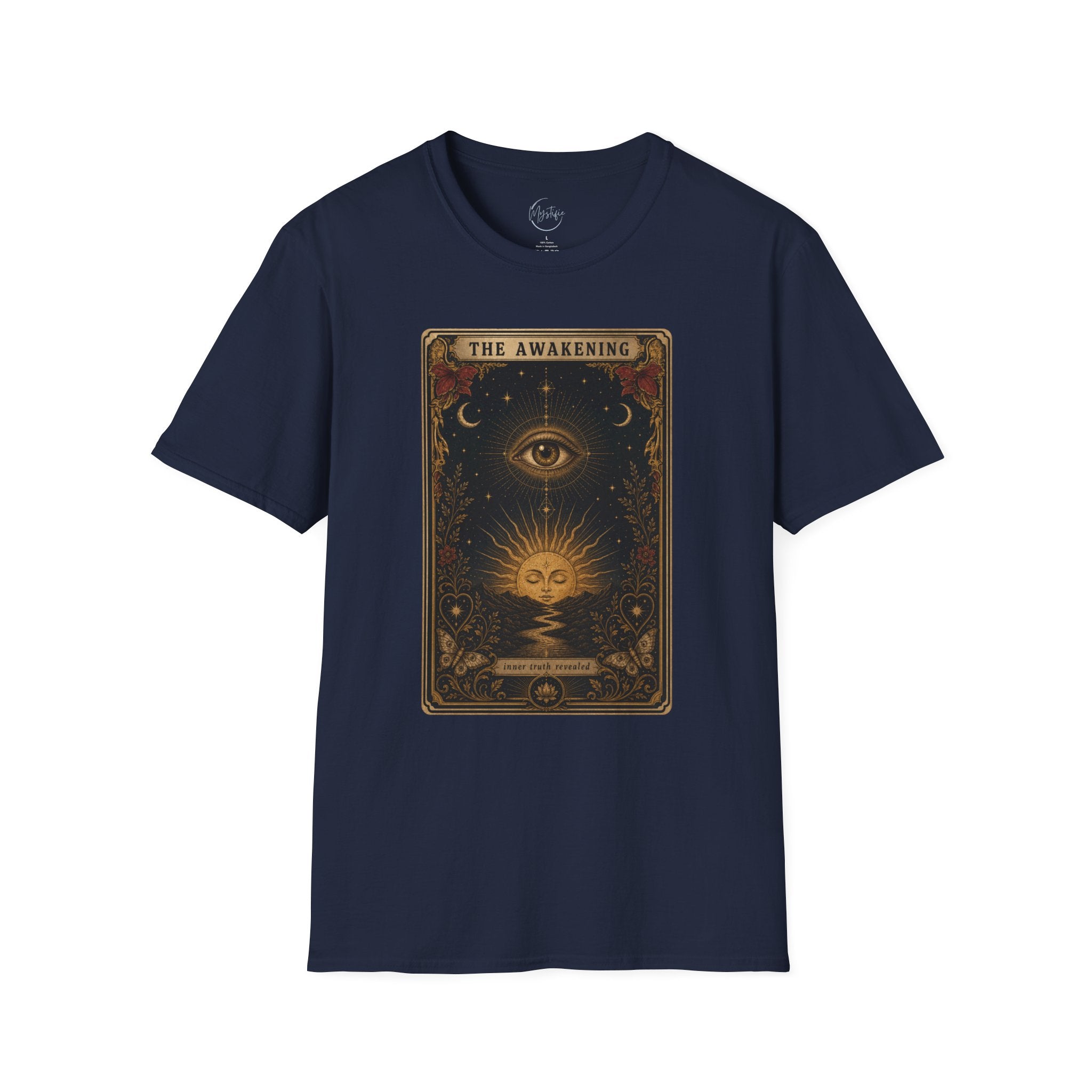 The Awakening Graphic Unisex T-Shirt — Mystic Eye Tarot Vintage Style