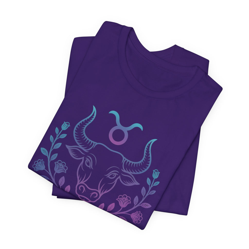 Astrology Zodiac Taurus Unisex Flower Mandala T-Shirt