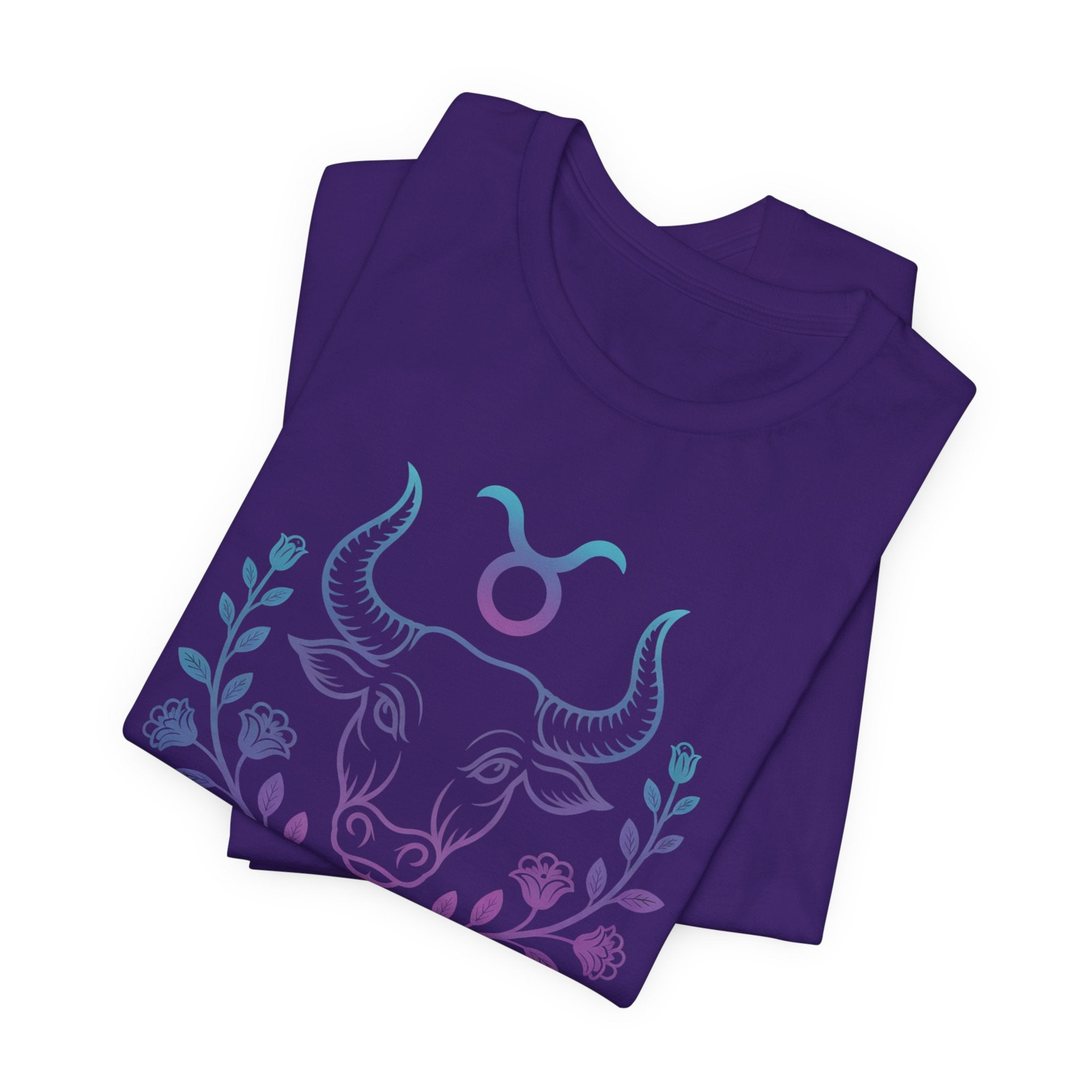 Astrology Zodiac Taurus Unisex Flower Mandala T-Shirt