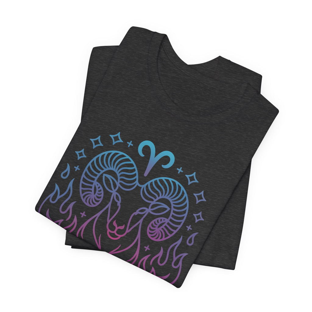 Astrology Zodiac Aries Neon Unisex T-Shirt