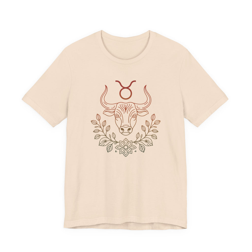 Astrology Zodiac Taurus Unisex Flower T-Shirt