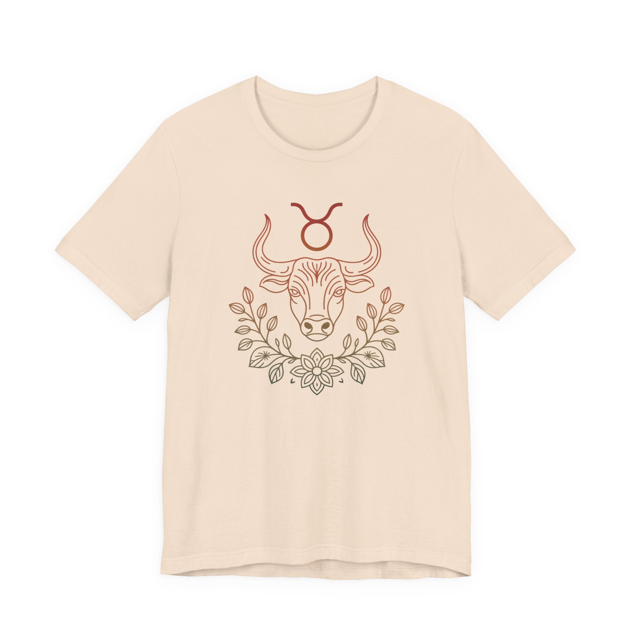 Astrology Zodiac Taurus Unisex Flower T-Shirt