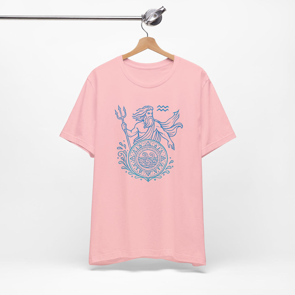 Astrology Zodiac Aquarius Poseidon Mandala Unisex T-Shirt