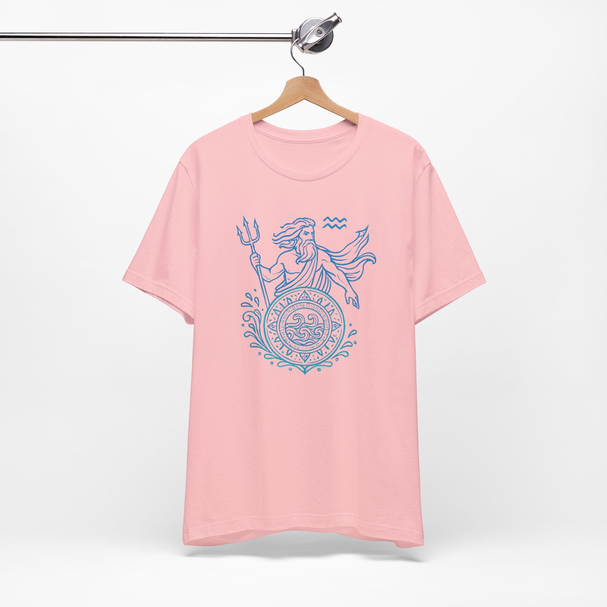 Astrology Zodiac Aquarius Poseidon Mandala Unisex T-Shirt