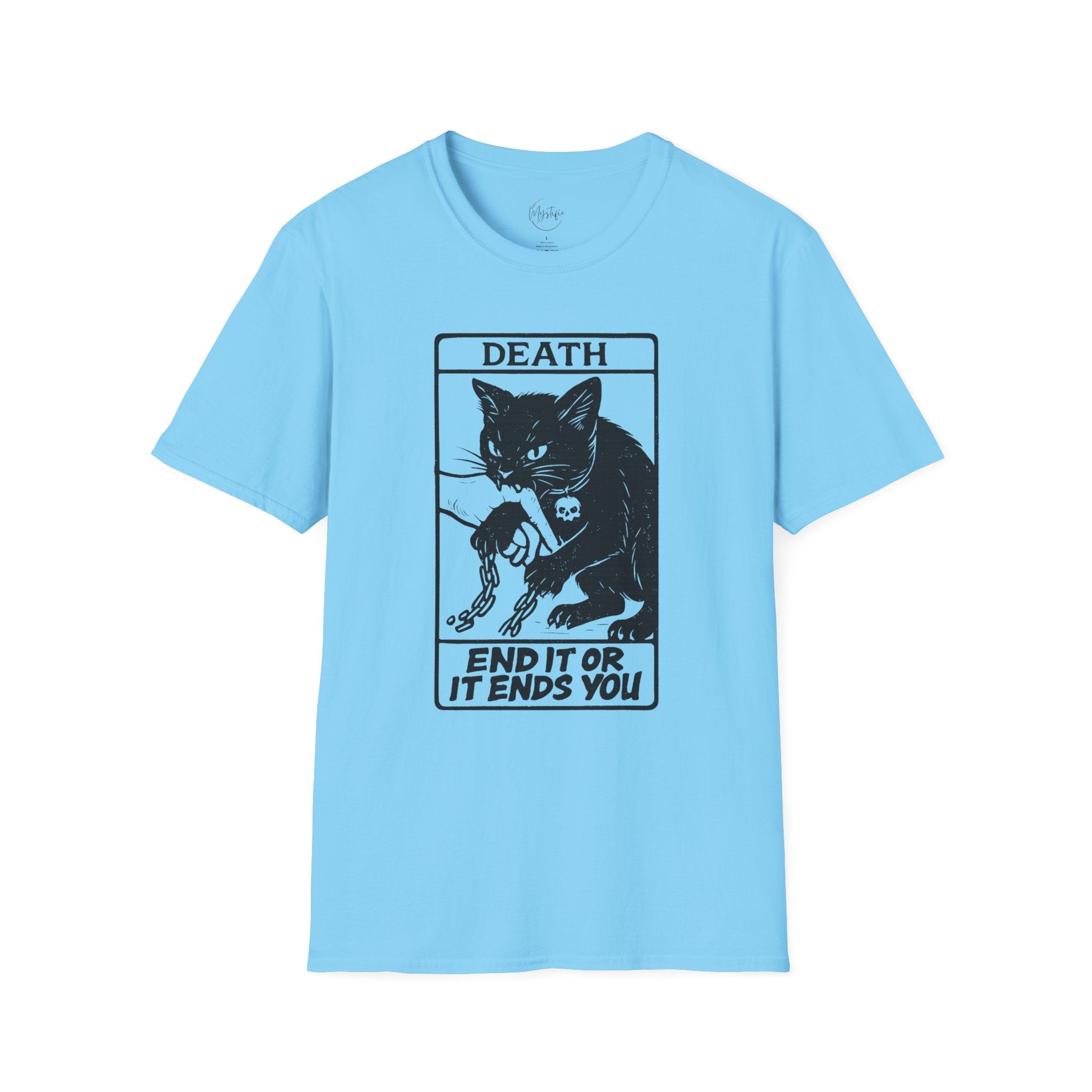Tarot Card Death Black Cat Unisex T-Shirt