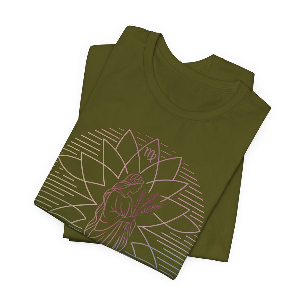 Astrology Zodiac Virgo Unisex Mandala  T-Shirt