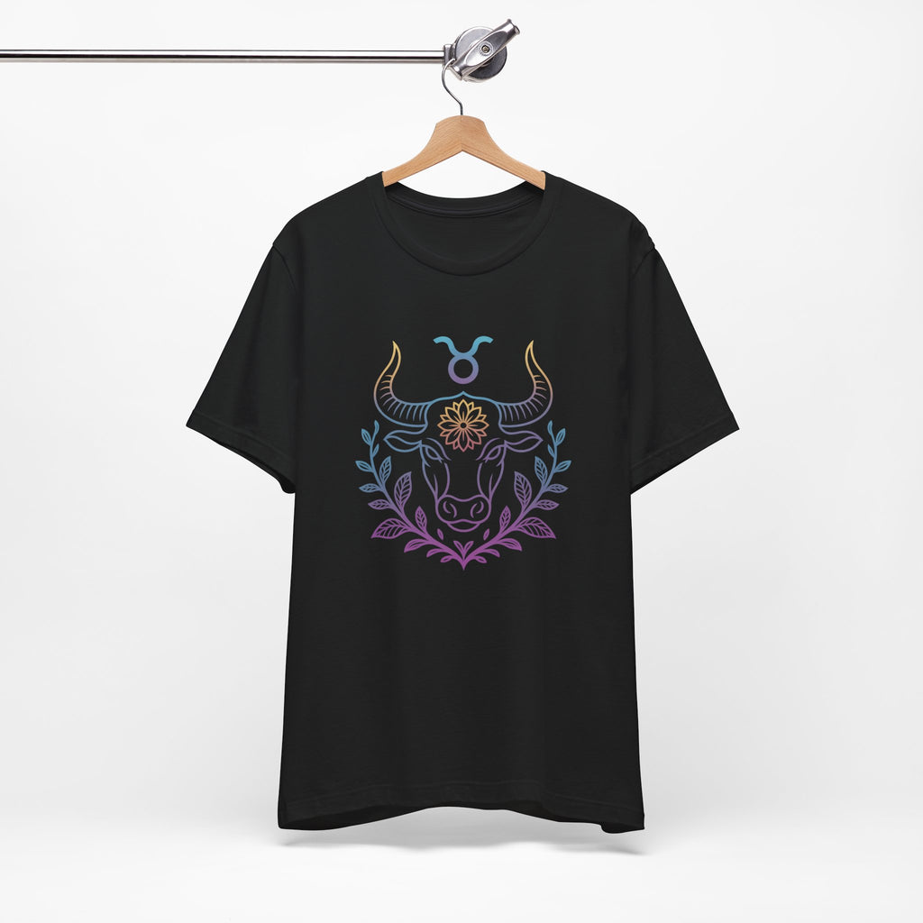 Astrology Zodiac Taurus Unisex Flower Mandala T-Shirt
