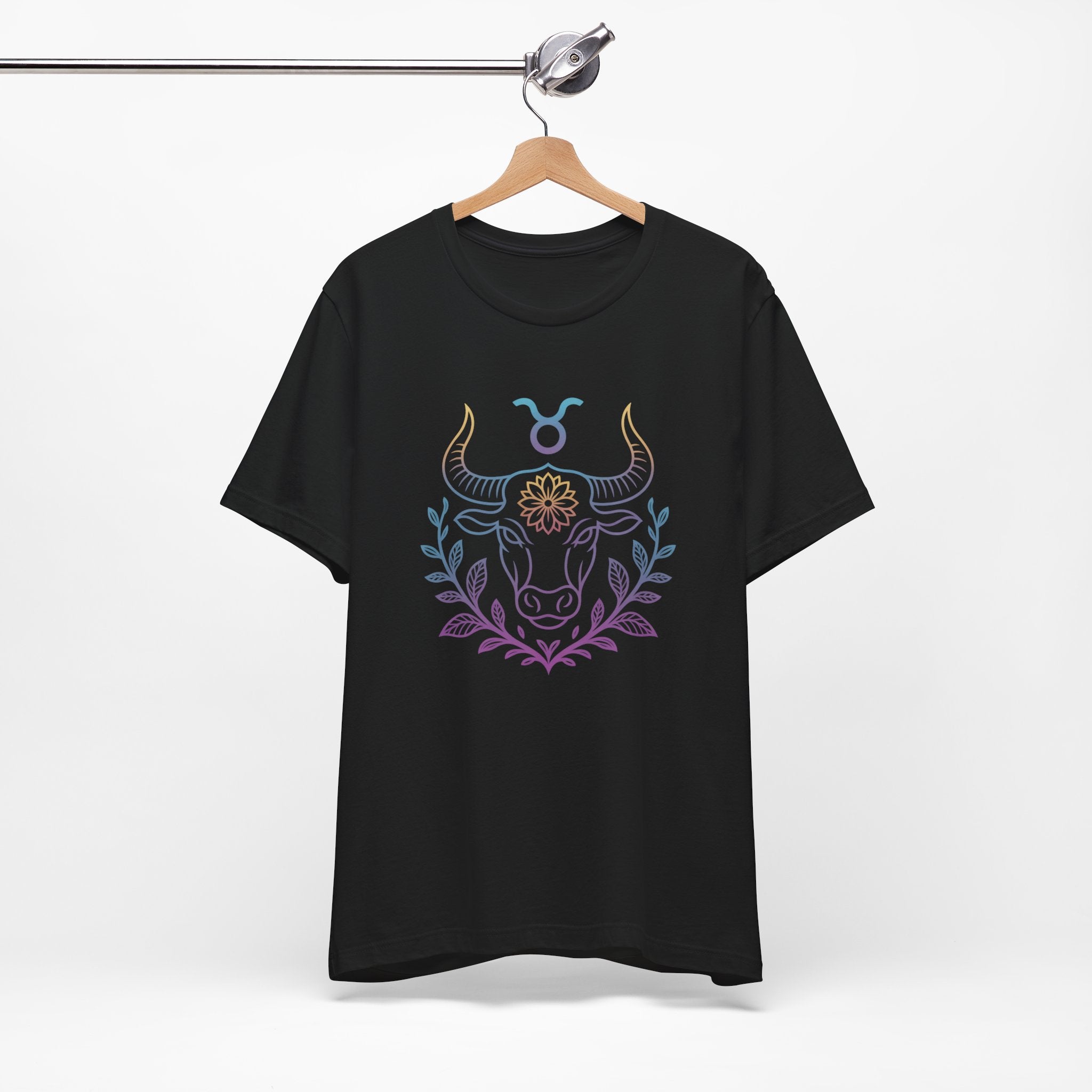 Astrology Zodiac Taurus Unisex Flower Mandala T-Shirt