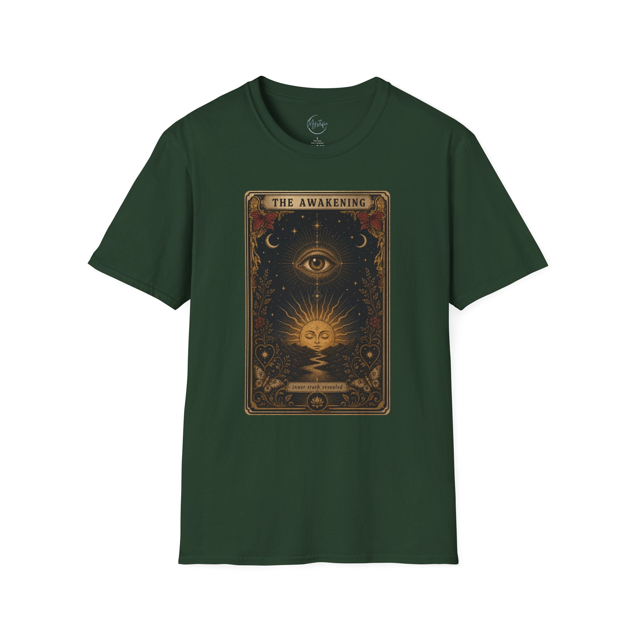 The Awakening Graphic Unisex T-Shirt — Mystic Eye Tarot Vintage Style