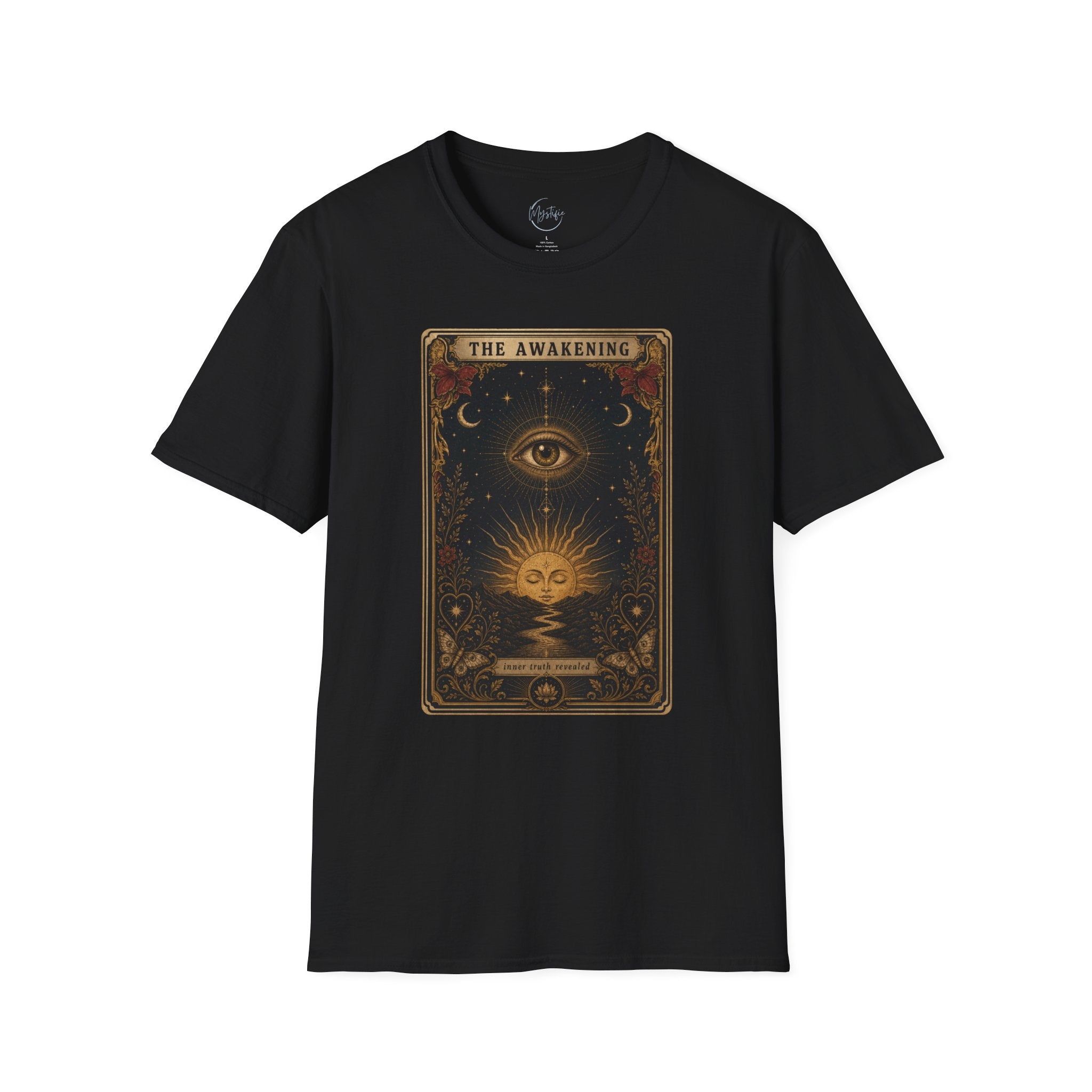 The Awakening Graphic Unisex T-Shirt — Mystic Eye Tarot Vintage Style