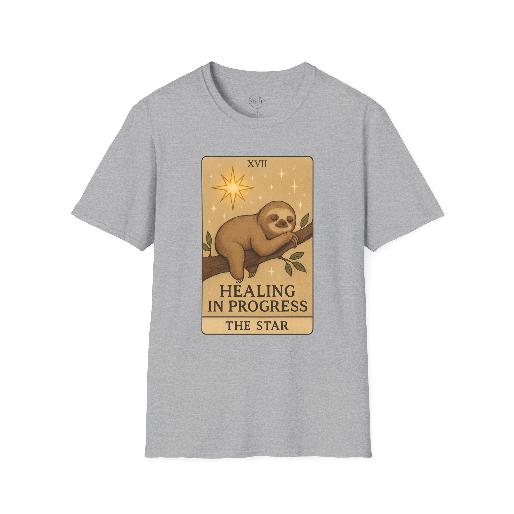 Sloth Tarot 'Healing in Progress' Unisex T-Shirt - The Star Tarot Card