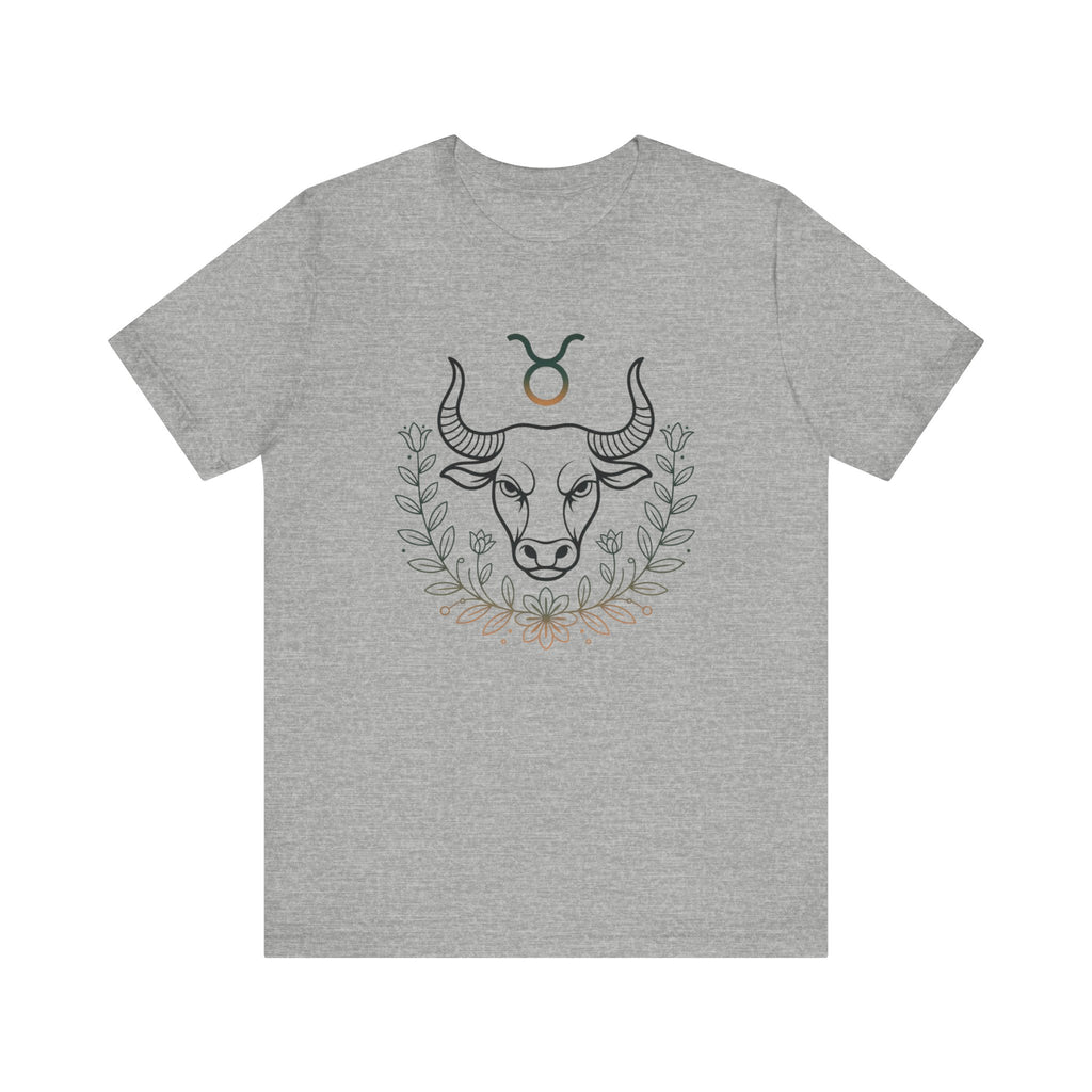 Astrology Zodiac Taurus Unisex Flower T-Shirt