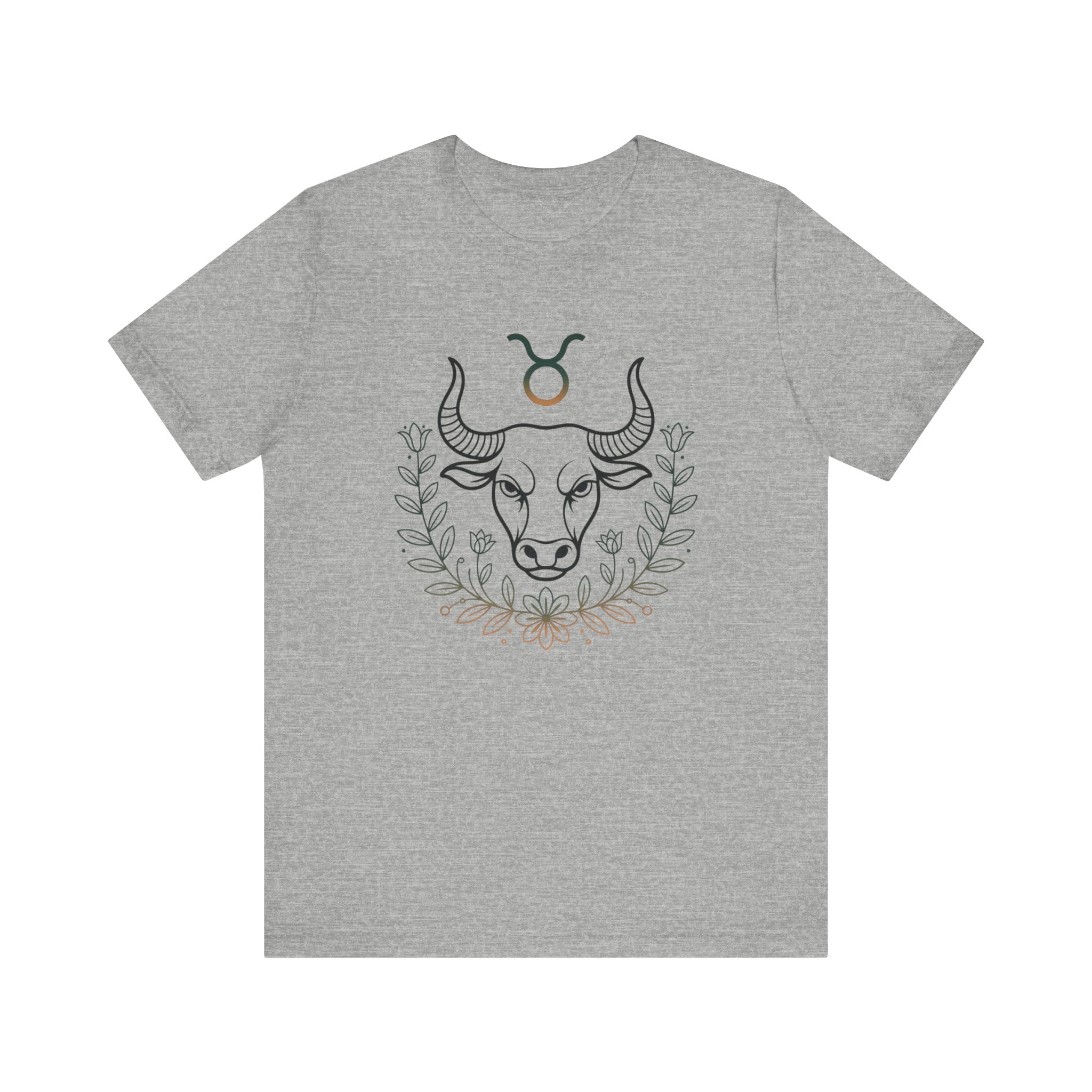 Astrology Zodiac Taurus Unisex Flower T-Shirt