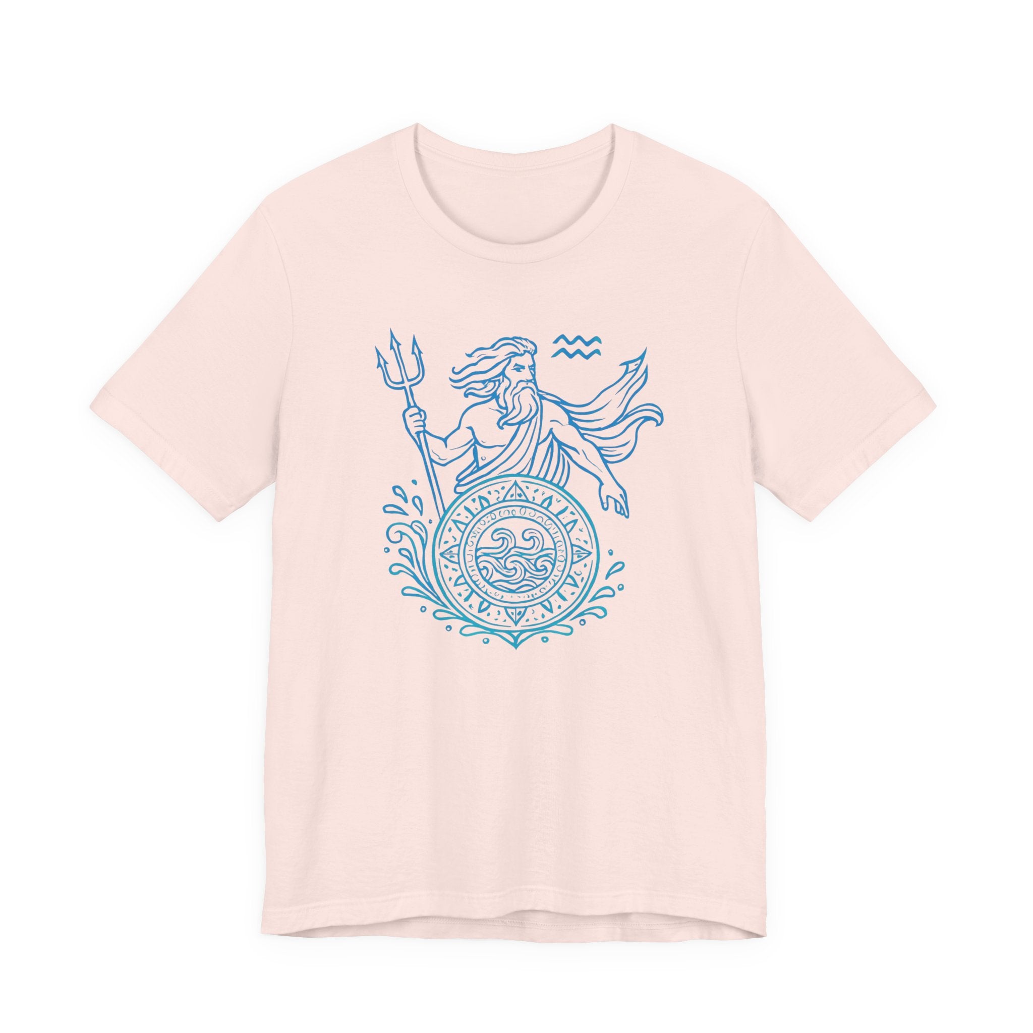 Astrology Zodiac Aquarius Poseidon Mandala Unisex T-Shirt
