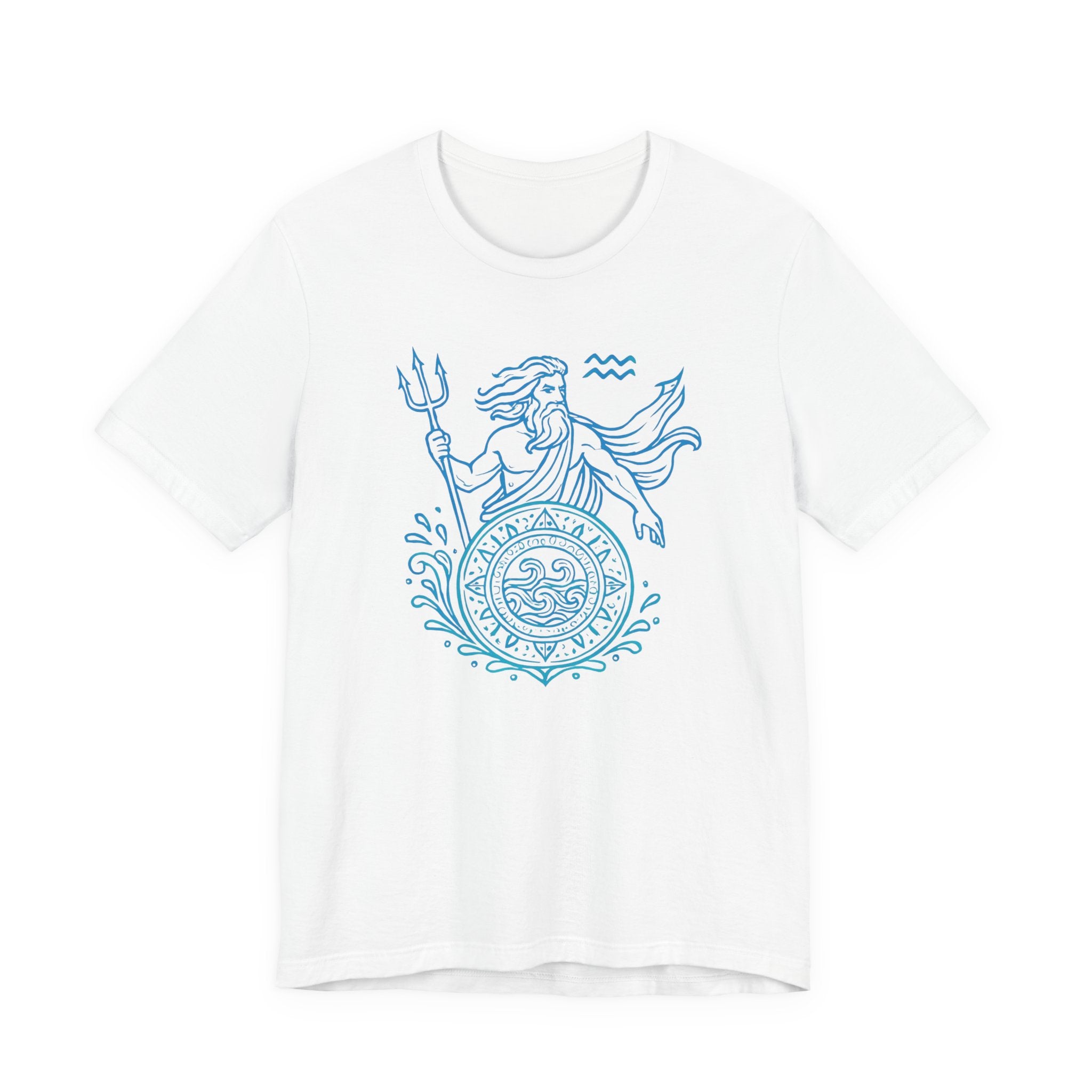 Astrology Zodiac Aquarius Poseidon Mandala Unisex T-Shirt