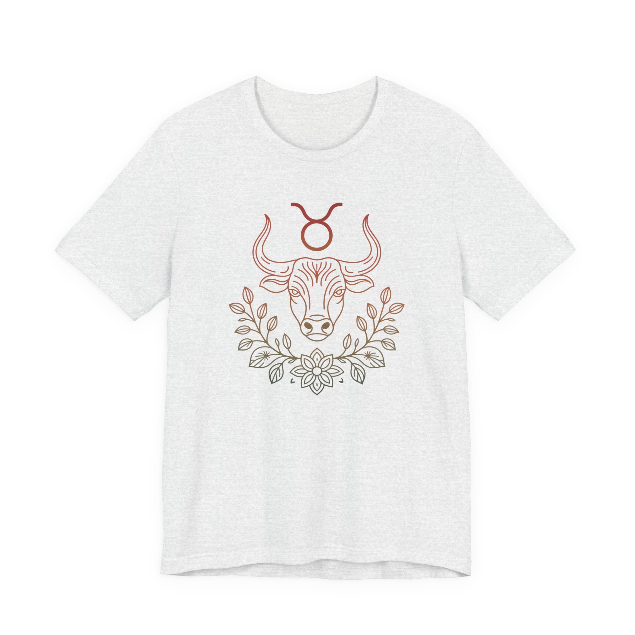 Astrology Zodiac Taurus Unisex Flower T-Shirt