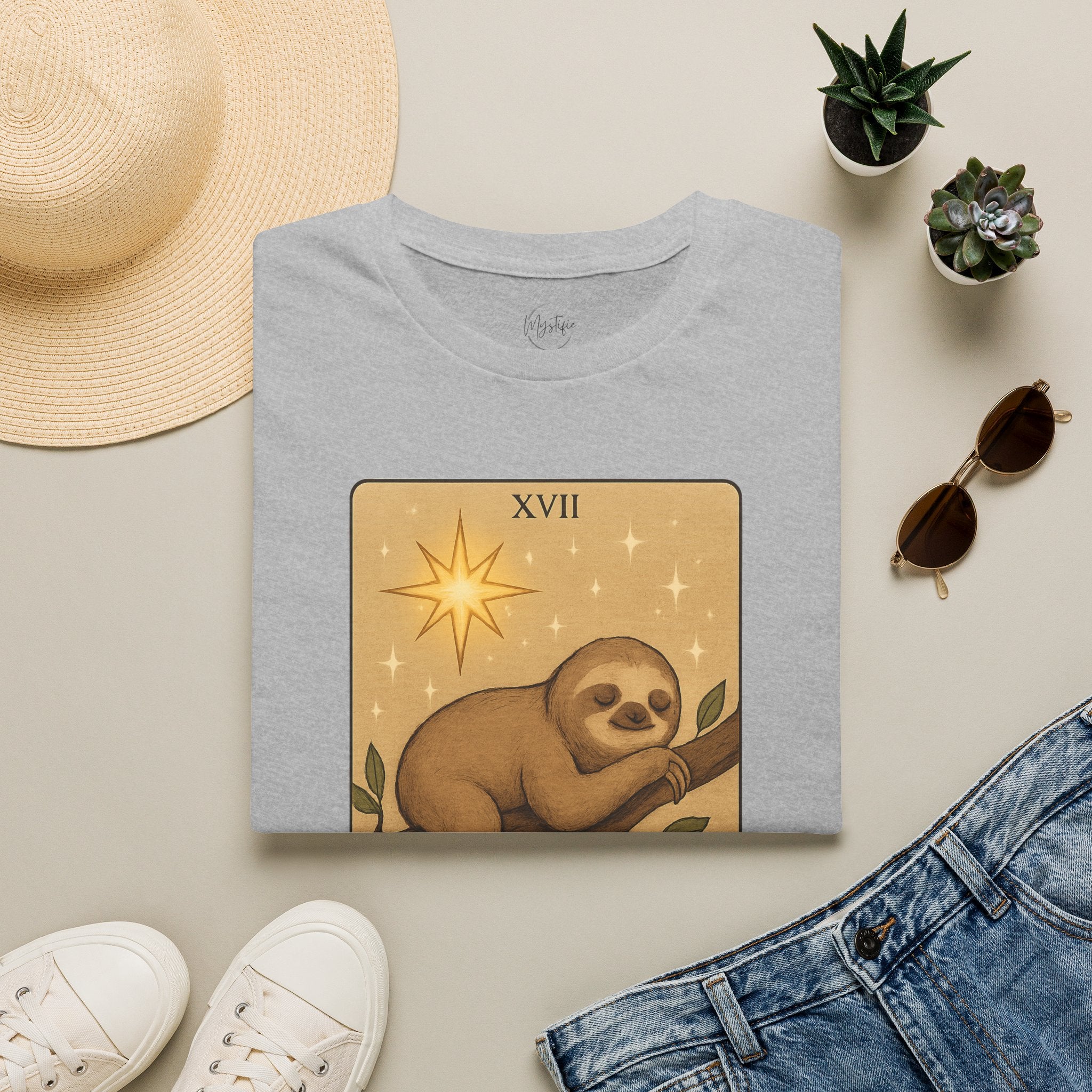 Sloth Tarot 'Healing in Progress' Unisex T-Shirt - The Star Tarot Card