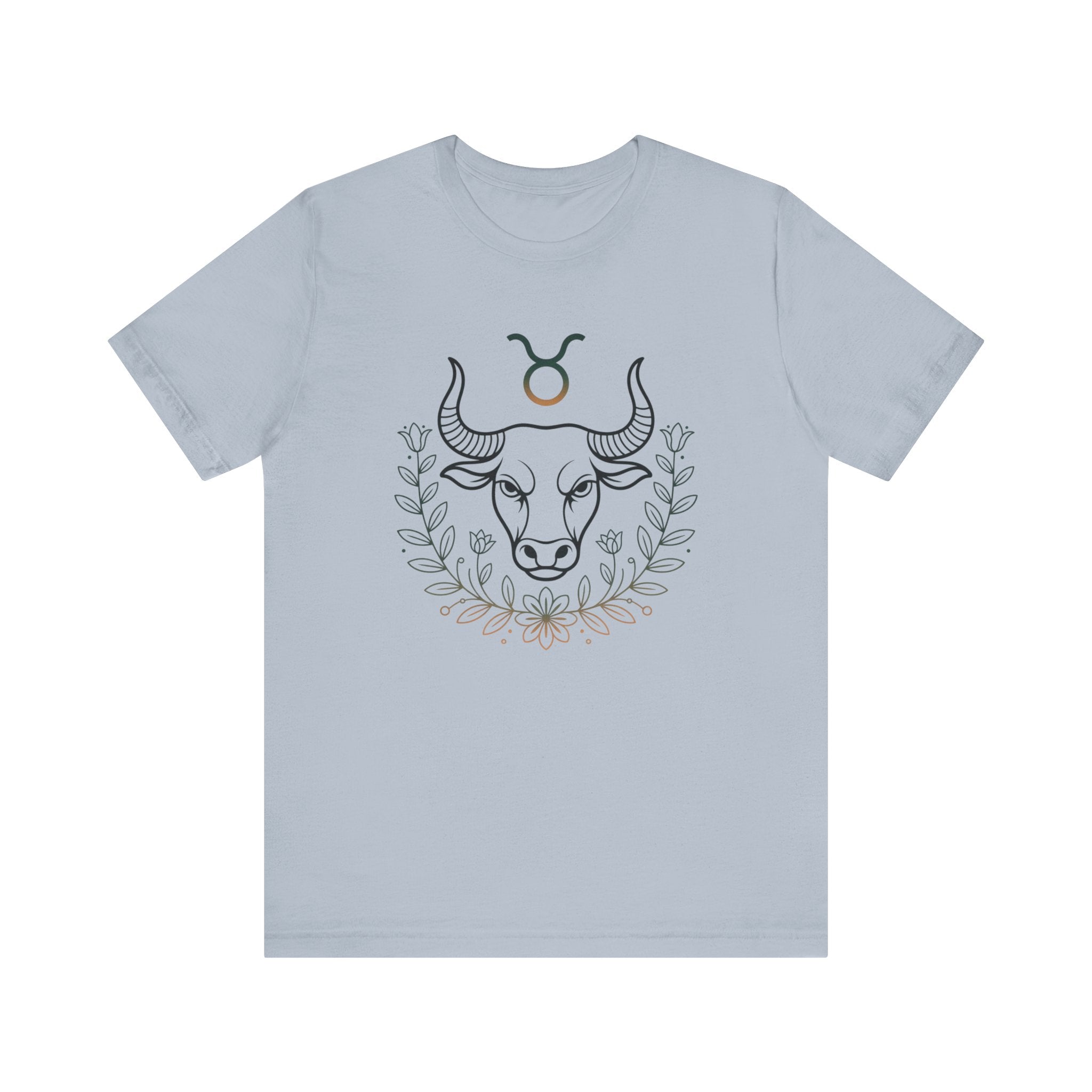 Astrology Zodiac Taurus Unisex Flower T-Shirt