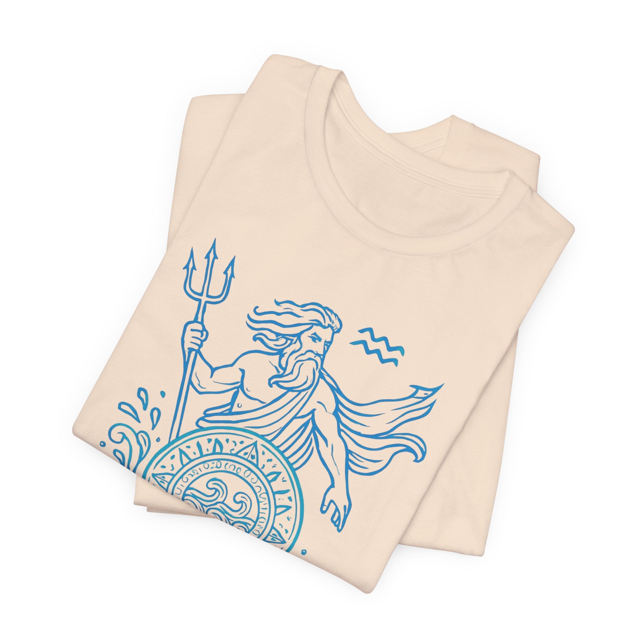 Astrology Zodiac Aquarius Poseidon Mandala Unisex T-Shirt