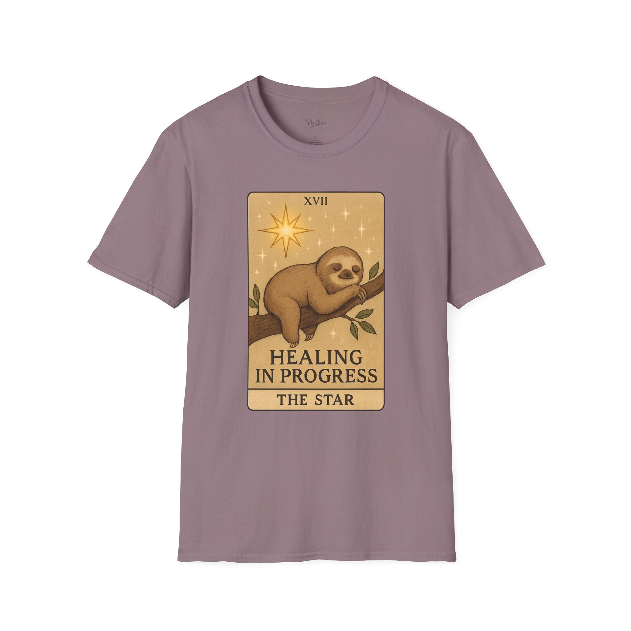 Sloth Tarot 'Healing in Progress' Unisex T-Shirt - The Star Tarot Card