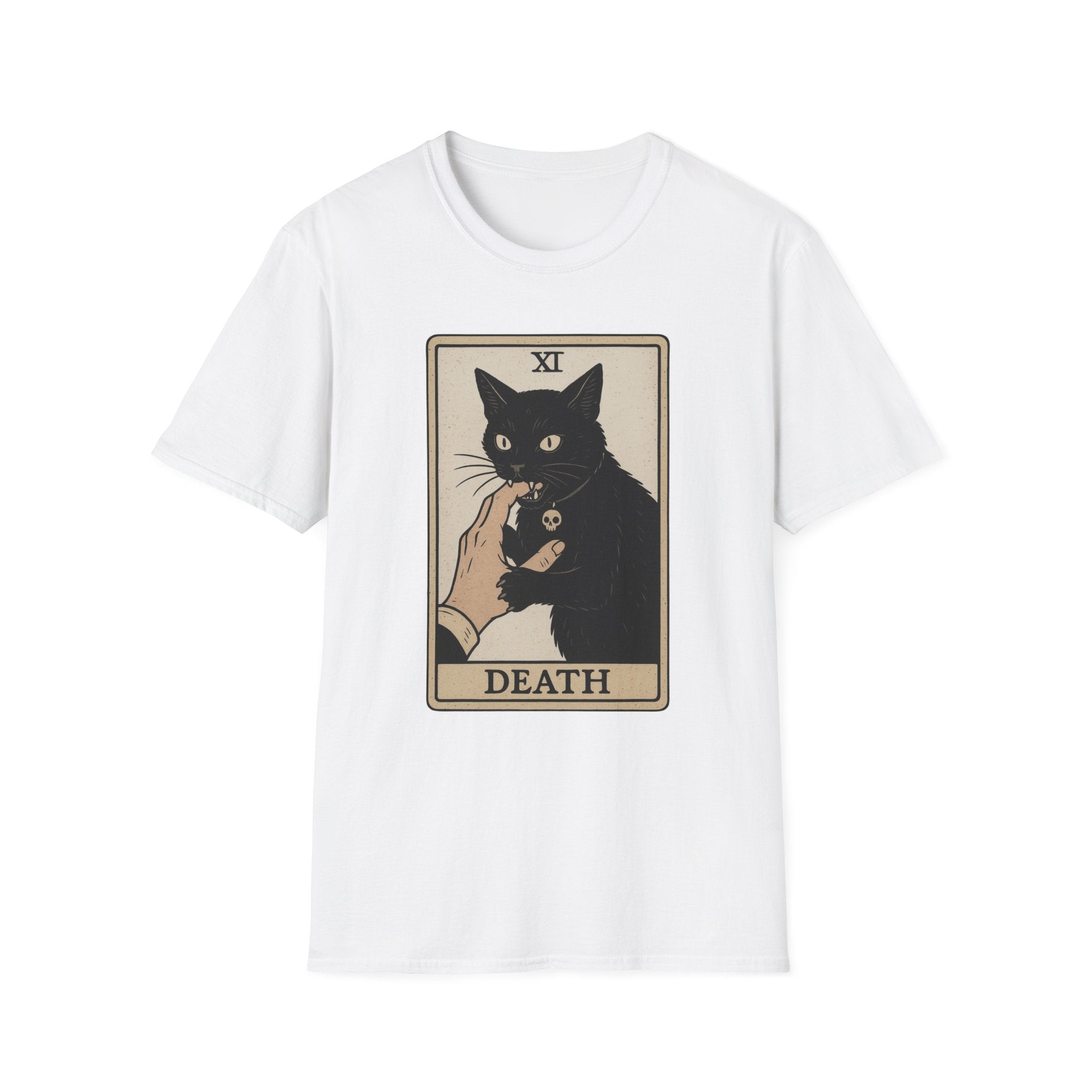 Death Tarot Card Black Cat Unisex T-Shirt