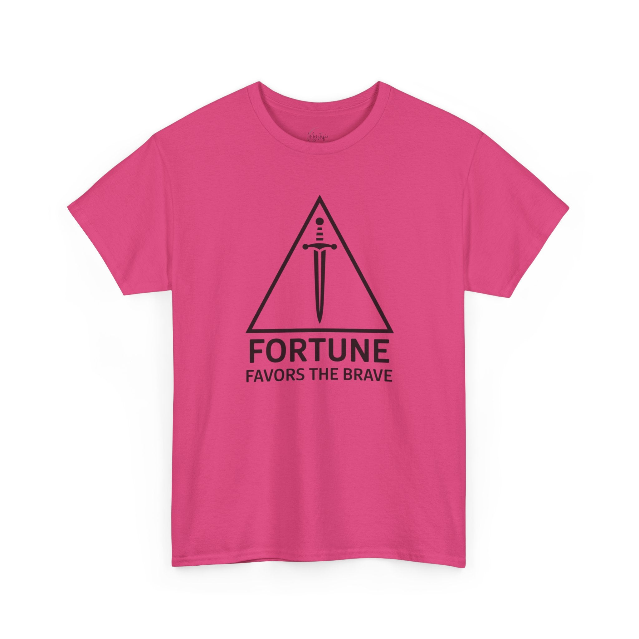 Fortune Favors The Brave Unisex Cotton T-Shirt