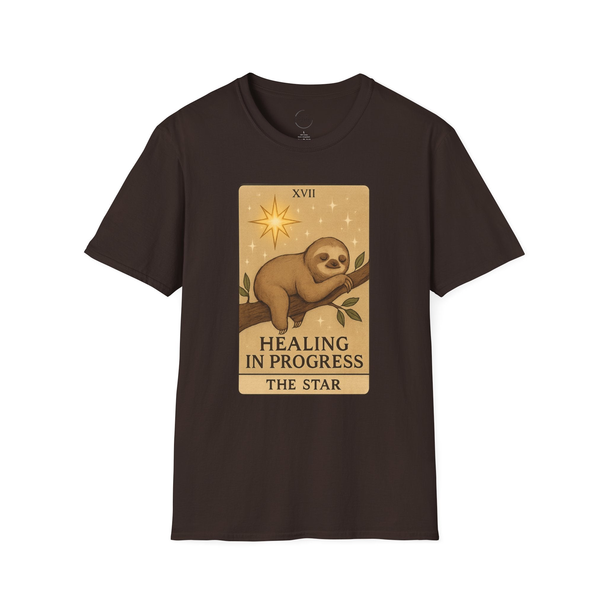 Sloth Tarot 'Healing in Progress' Unisex T-Shirt - The Star Tarot Card