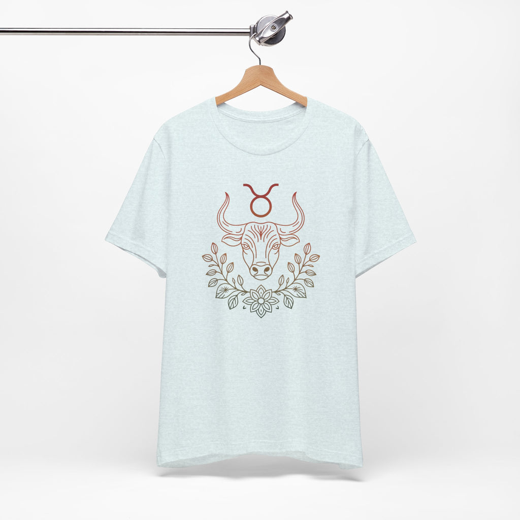 Astrology Zodiac Taurus Unisex Flower T-Shirt
